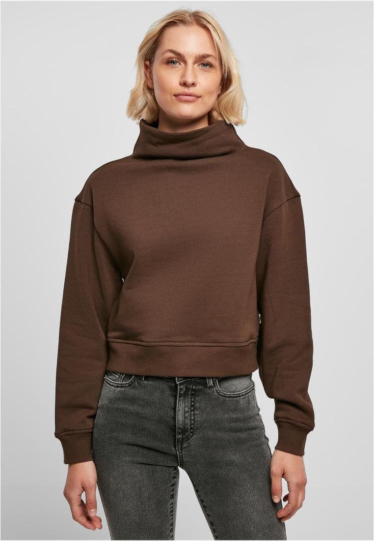 Sweatshirt Ladies Organic Short High Neck Crew Frauen Pullover