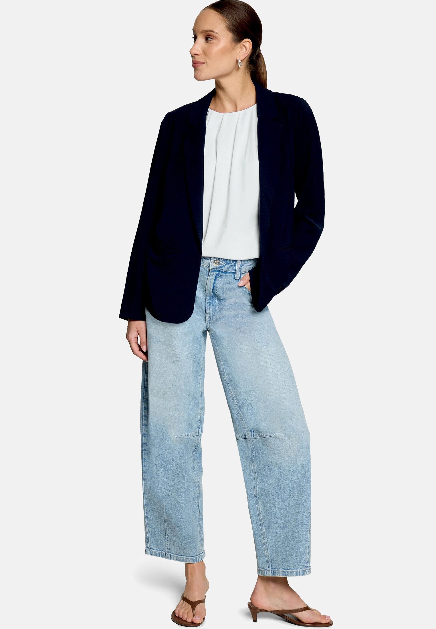Zero Jackenblazer Damen gerader Schnitt Material