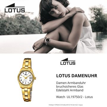 Lotus Quarzuhr Lotus Damenuhr Excellent Armbanduhr, (Analoguhr), Damen Armbanduhr rund, klein (ca. 26mm), Edelstahl, Fashion