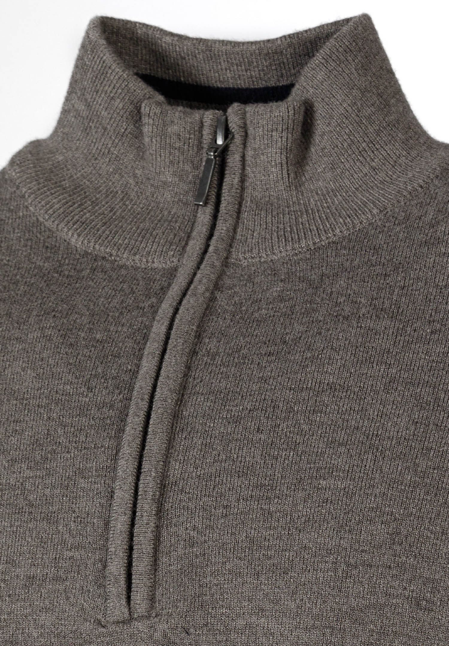 Respect Strickpullover Sweatshirt mit Zip-Kragen aus weicher Baumwollmischung. (XS-XXL)
