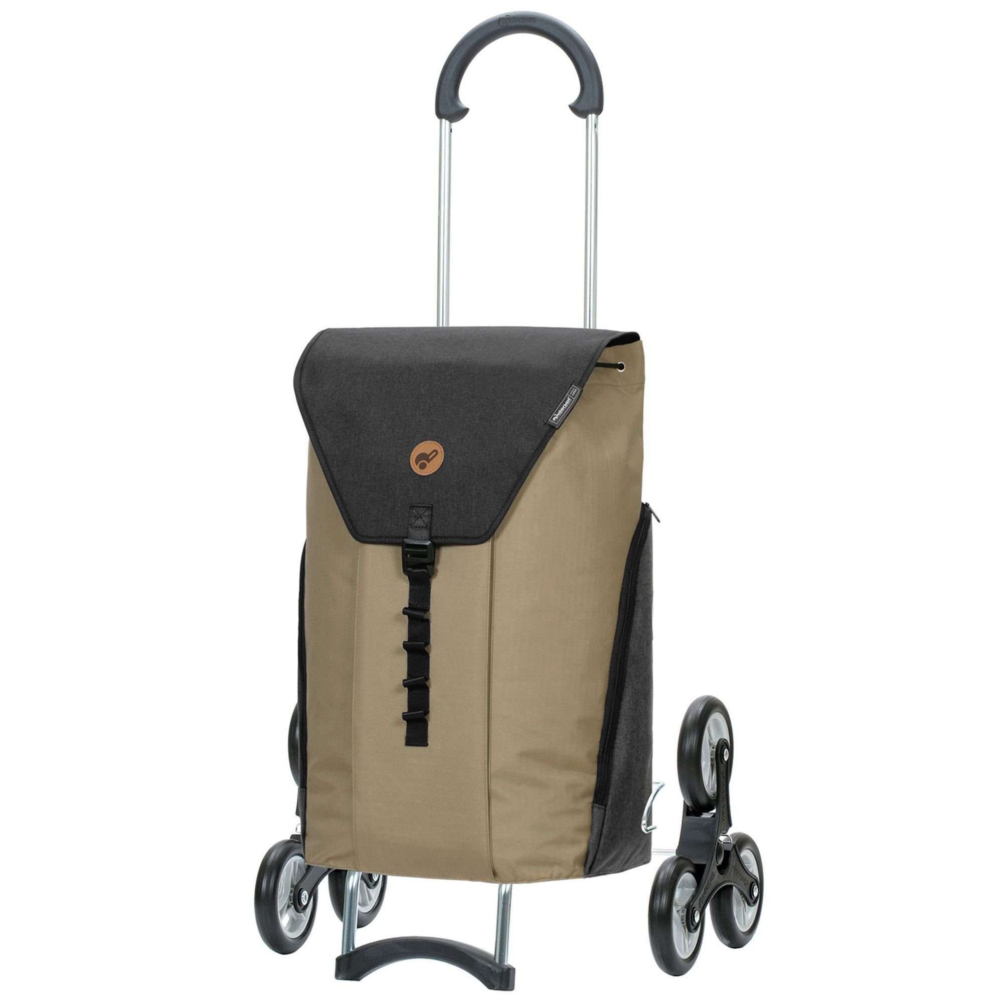 Andersen Einkaufstrolley Treppensteiger Scala Shopper, 45 l, Reflektoren, Tragegriff beige | Einkaufstrolleys