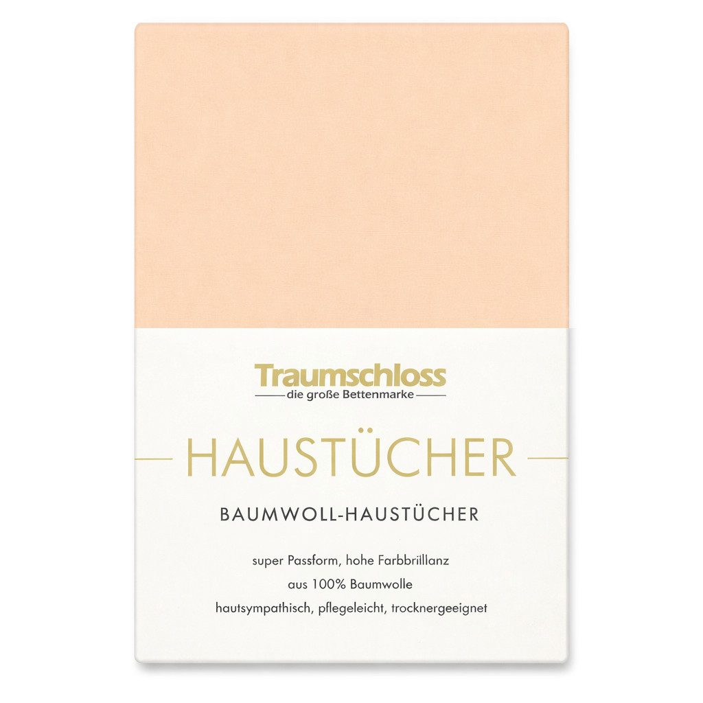 Traumschloss Betttuch Haustuch, 100% Baumwolle, Gummizug: ohne, (1 Stück), aus 100% Baumwolle, ohne Gummizug