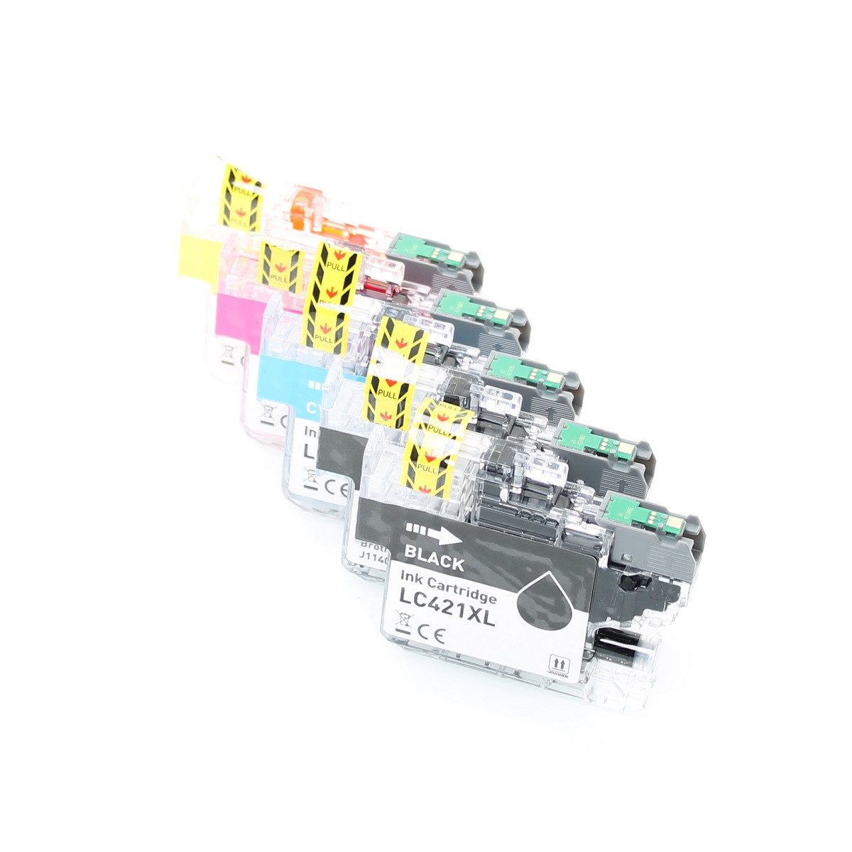 ABC Tintenpatrone (kompatibel für Brother LC421 LC421XL DCP-J1050DW DCP-J1140DW MFC-J1010, ABC)