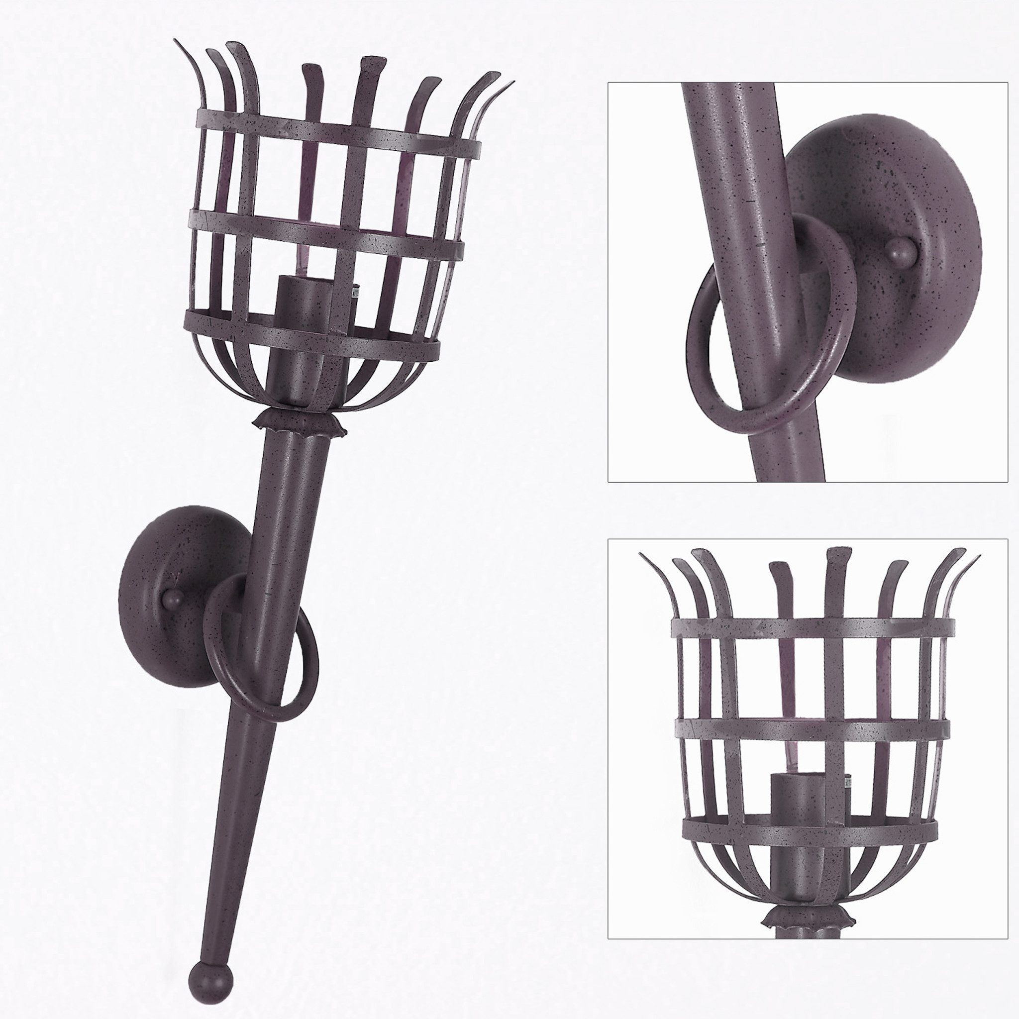 Home4Living Wandleuchte Wandfackel Wandlampe E27 Fackelleuchte Rostoptik 53 günstig online kaufen