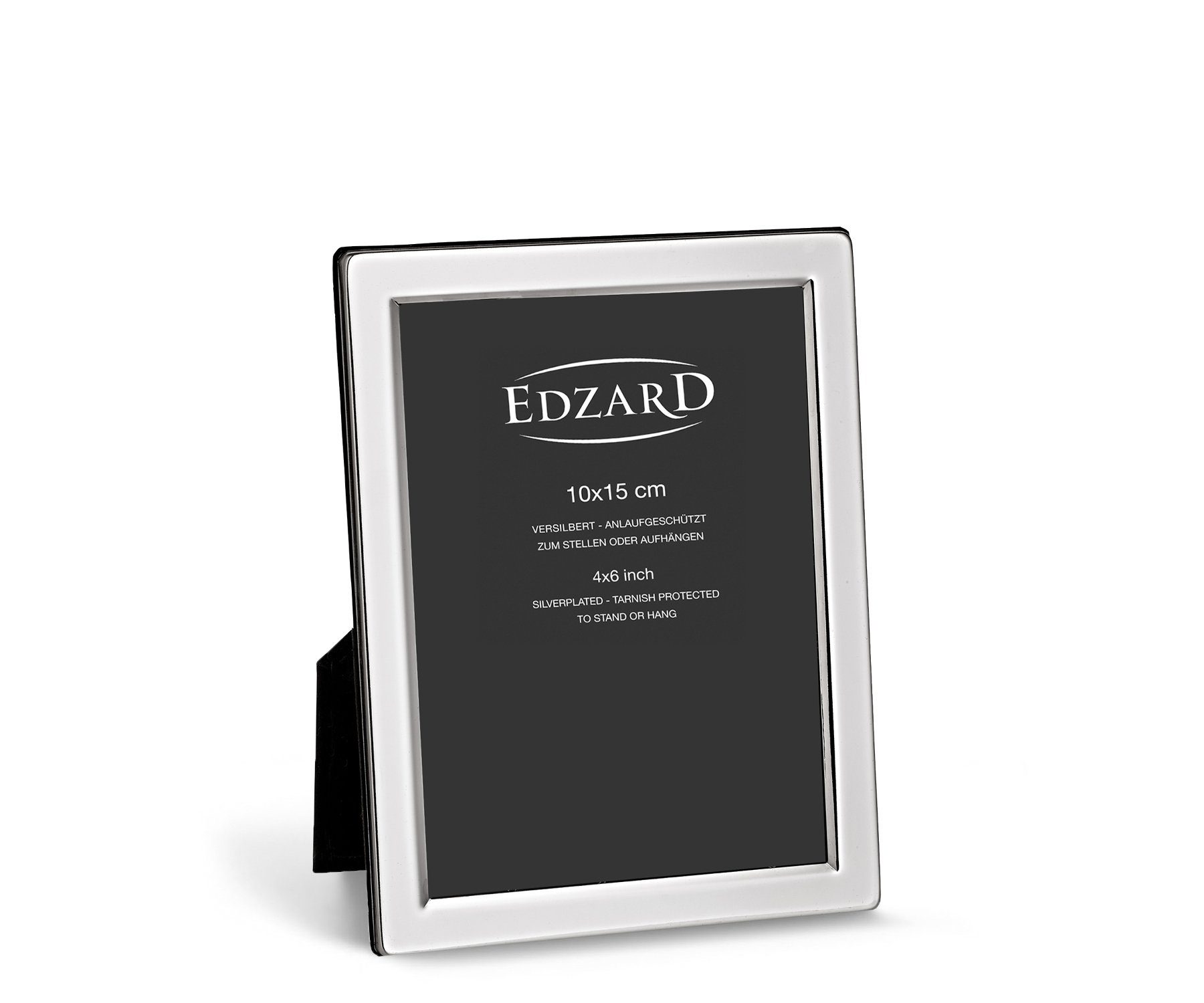 EDZARD Bilderrahmen Salerno, versilbert und anlaufgeschützt, für 10x15 cm Foto