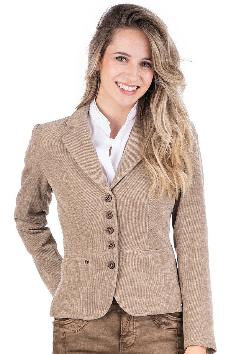 Trachtenjanker Cordblazer Damen - HAARBACH - taupe