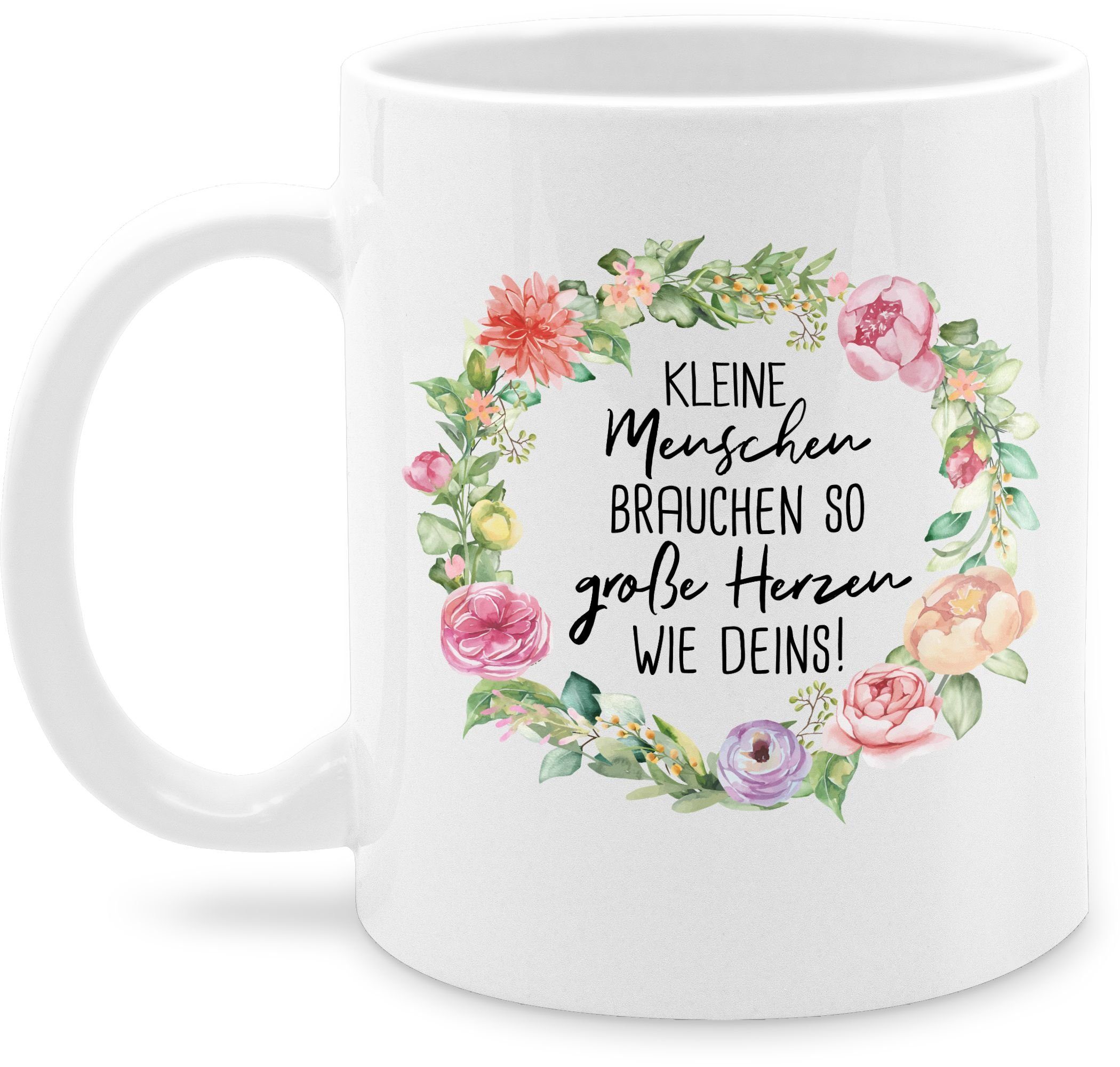 Shirtracer Tasse Kleine Menschen I Geschenk Erzieherin Tagesmutter, Keramik, Statement Sprüche