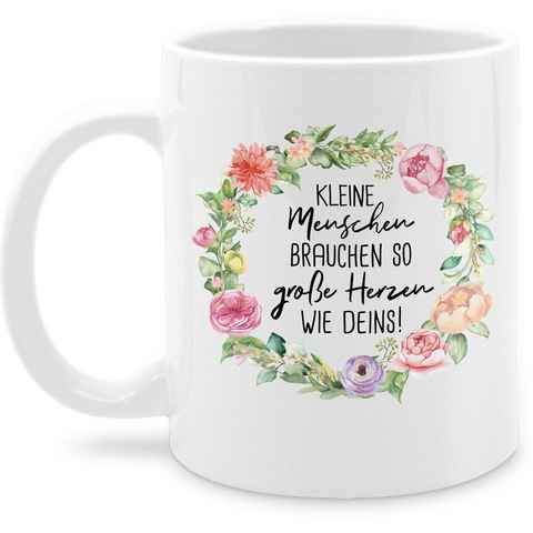 Shirtracer Tasse Kleine Menschen I Geschenk Erzieherin Tagesmutter, Keramik, Statement Sprüche