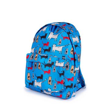 BIGGDESIGN Trekkingrucksack Biggdesign Cats Rucksack, Blau (1-tlg)