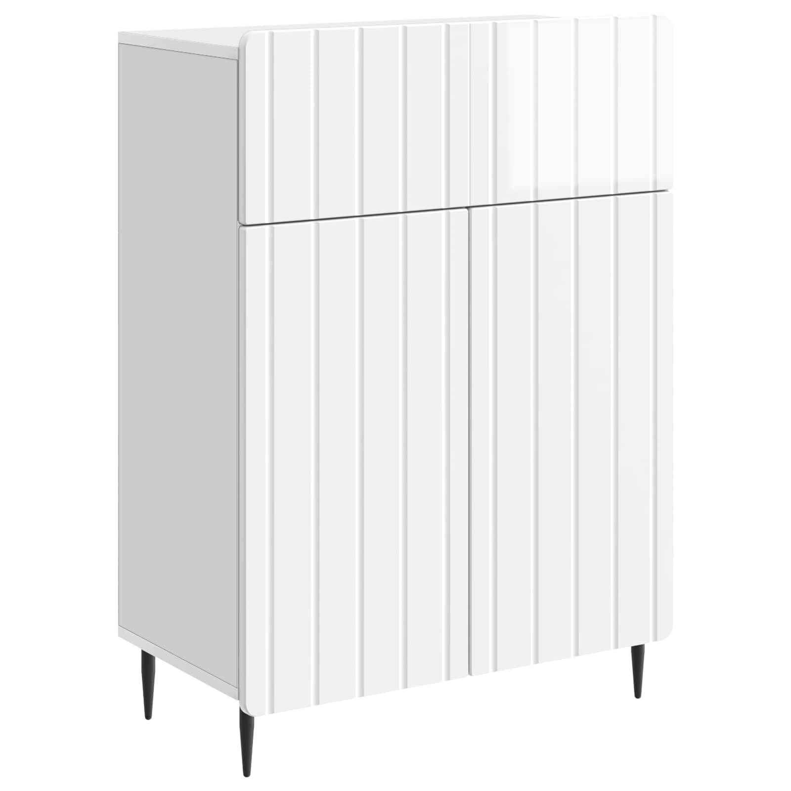 Sideboard Sideboard Hochglanz Weiß 66 x 34,5 x 92 cm Holzwerkstoff