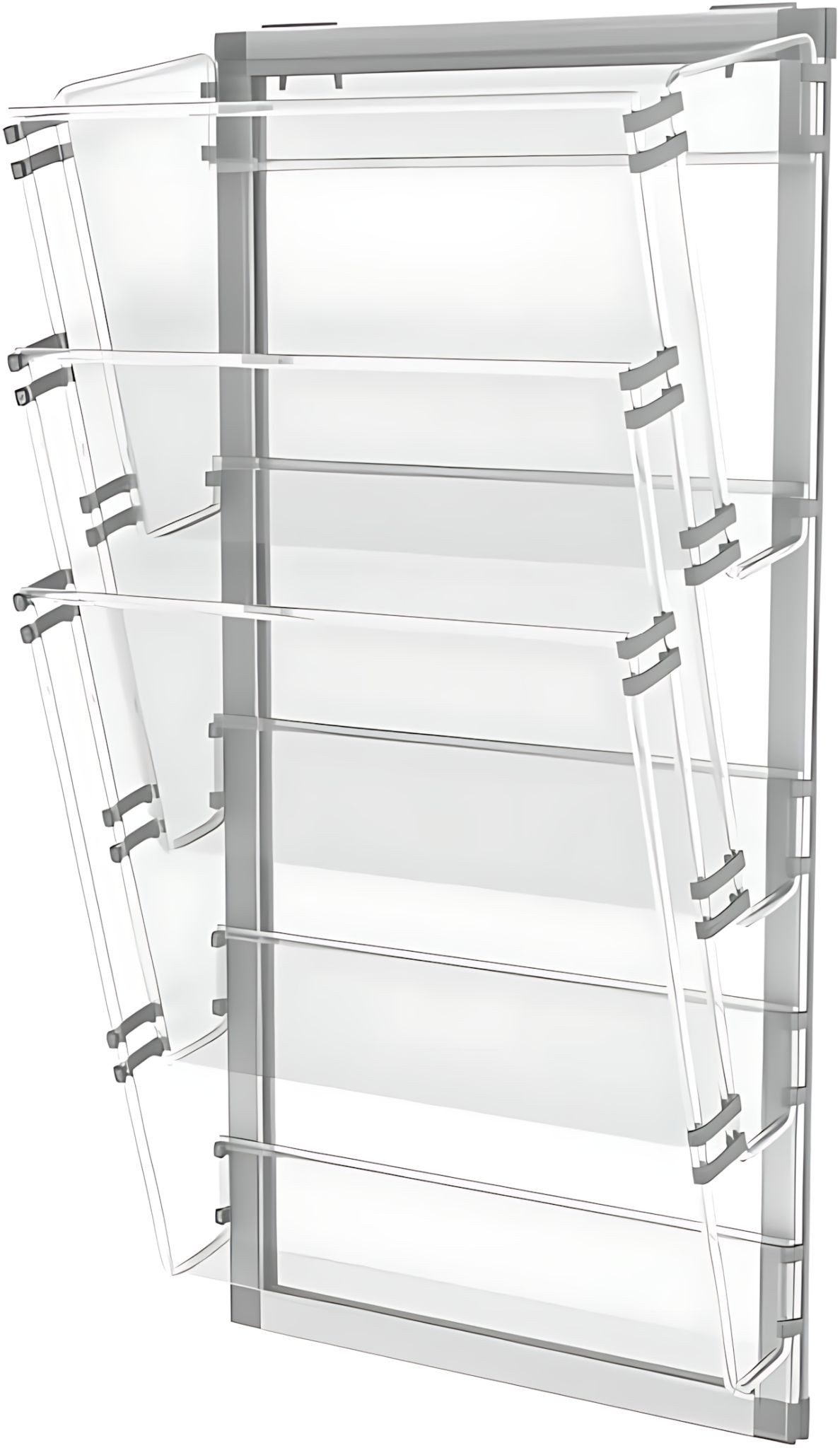 Panta Plast Ablageregal Pantaplast Wand-Prospekthalter A4 starkes hochtransparentes Plastik