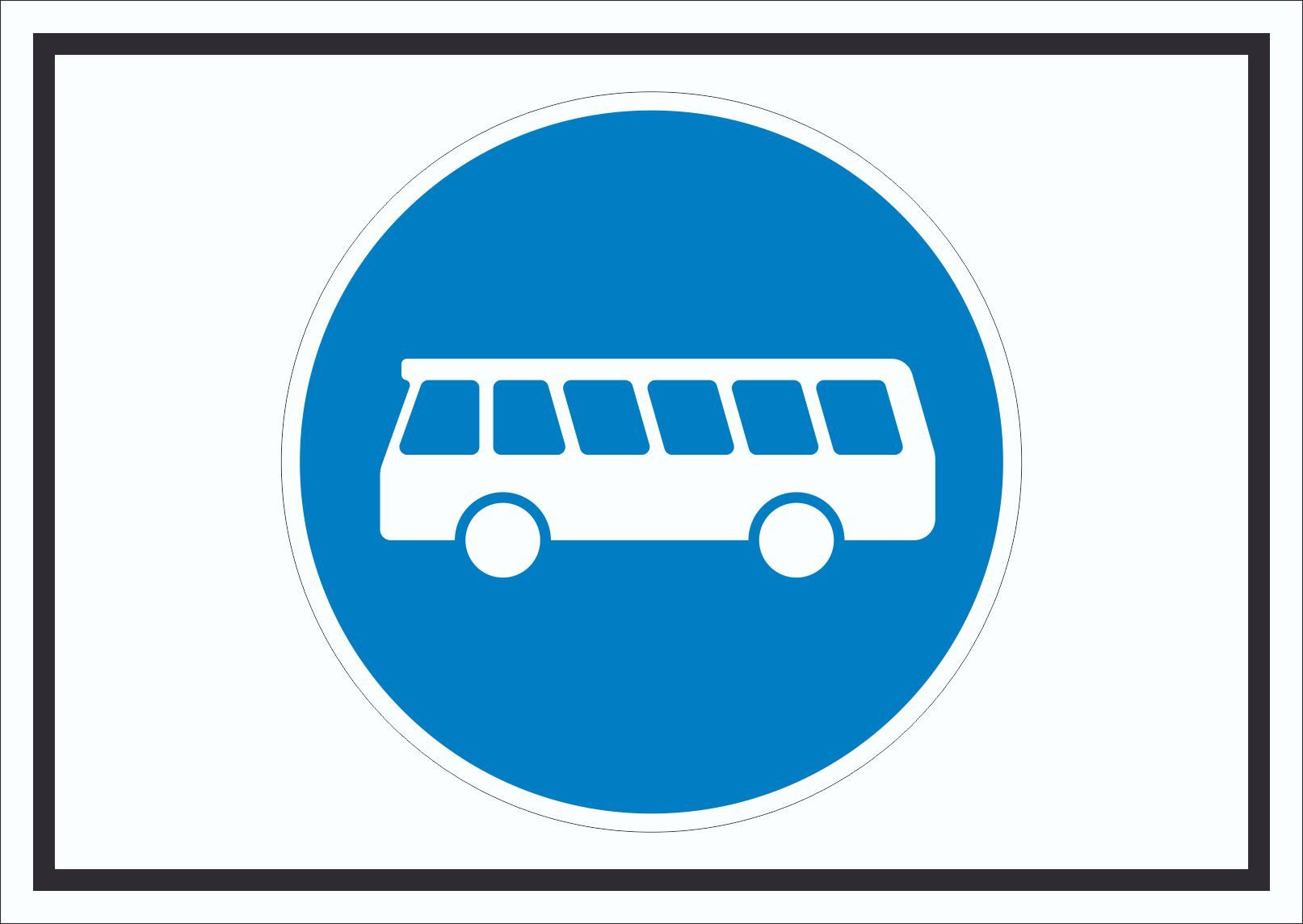 Hinweisschild Schild Busfahrstreifen Symbol
