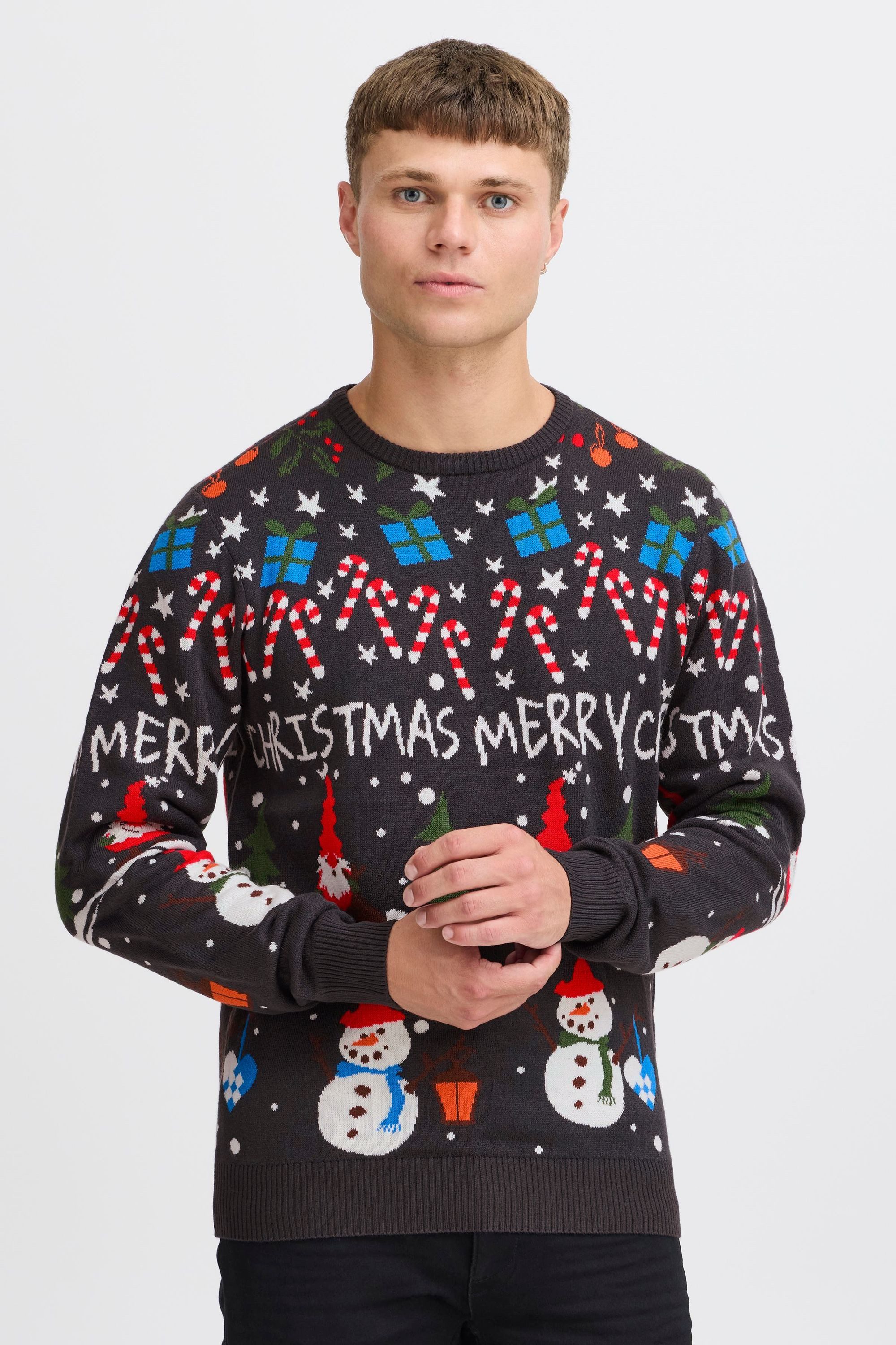 Blend Strickpullover BHCHRISTIAN Weihnachtlicher Grobstrickpullover günstig online kaufen