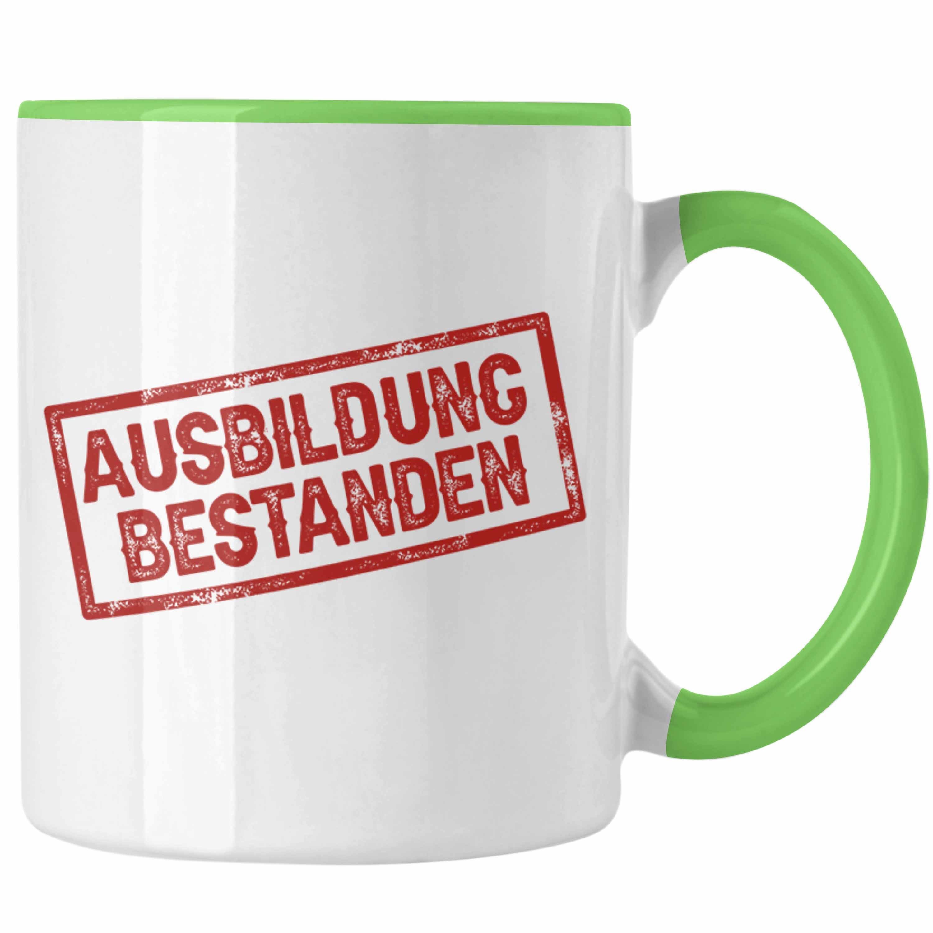 Trendation Tasse Ausbildung Bestanden Stempel Geschenk Tasse Geschenkidee Bestandene Pr Grün