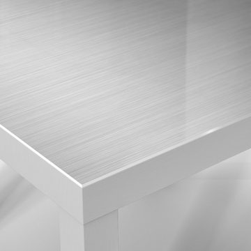 DEQORI Couchtisch 'Gebürstetes Aluminium', Glas Beistelltisch Glastisch modern