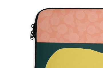 MuchoWow Laptop-Hülle Frau - Blumen - Retro 13.3 Zoll, Laptopsleeve, weiches Innenfutter zum Schutz Kratzern, Laptoptasche