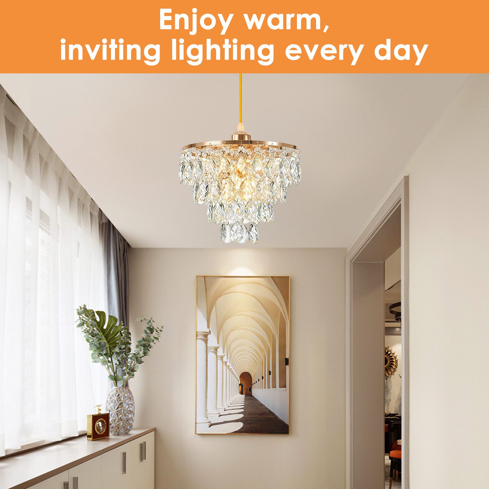 BlingBin Kronleuchter Kristall-Deckenleuchte, Moderne LED Pendelleuchte günstig online kaufen