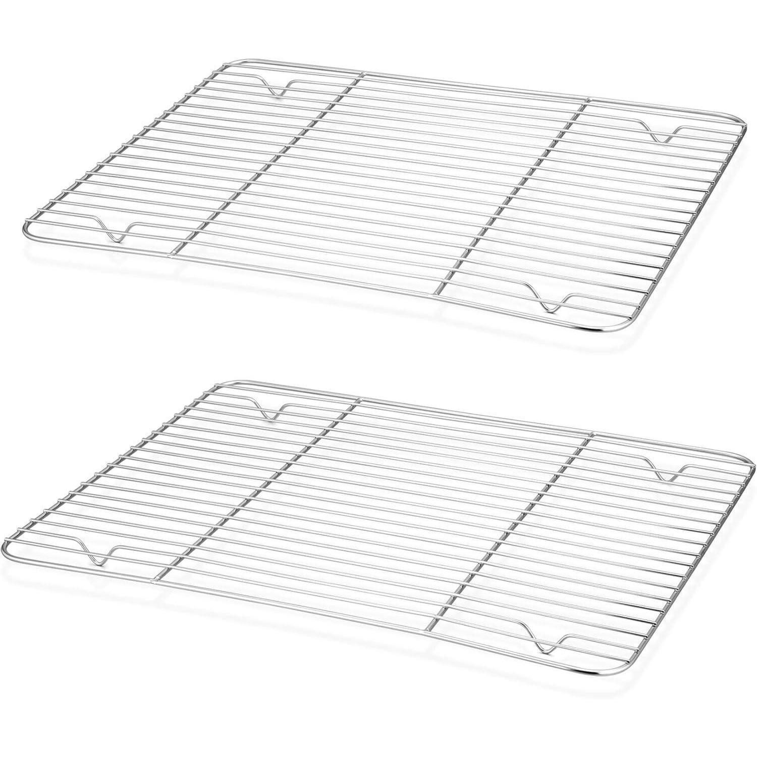 LuxusKollektion Abkühlgitter Abkühlgitter Edelstahl Kuchengitter 2er Set rechteckig Backgitter