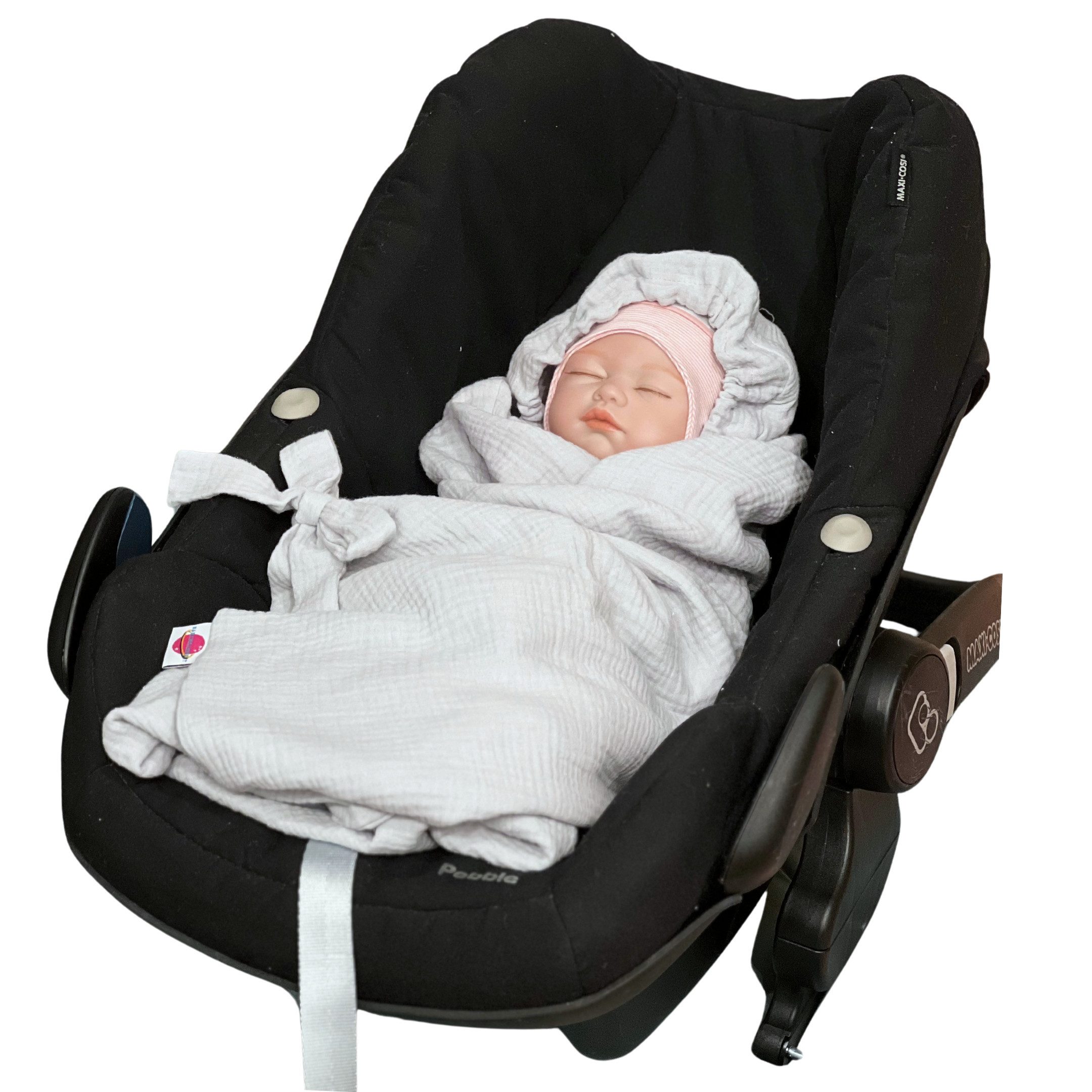 Einschlagdecke Baby Musselin Sommer Einschlagdecke für Babyschale