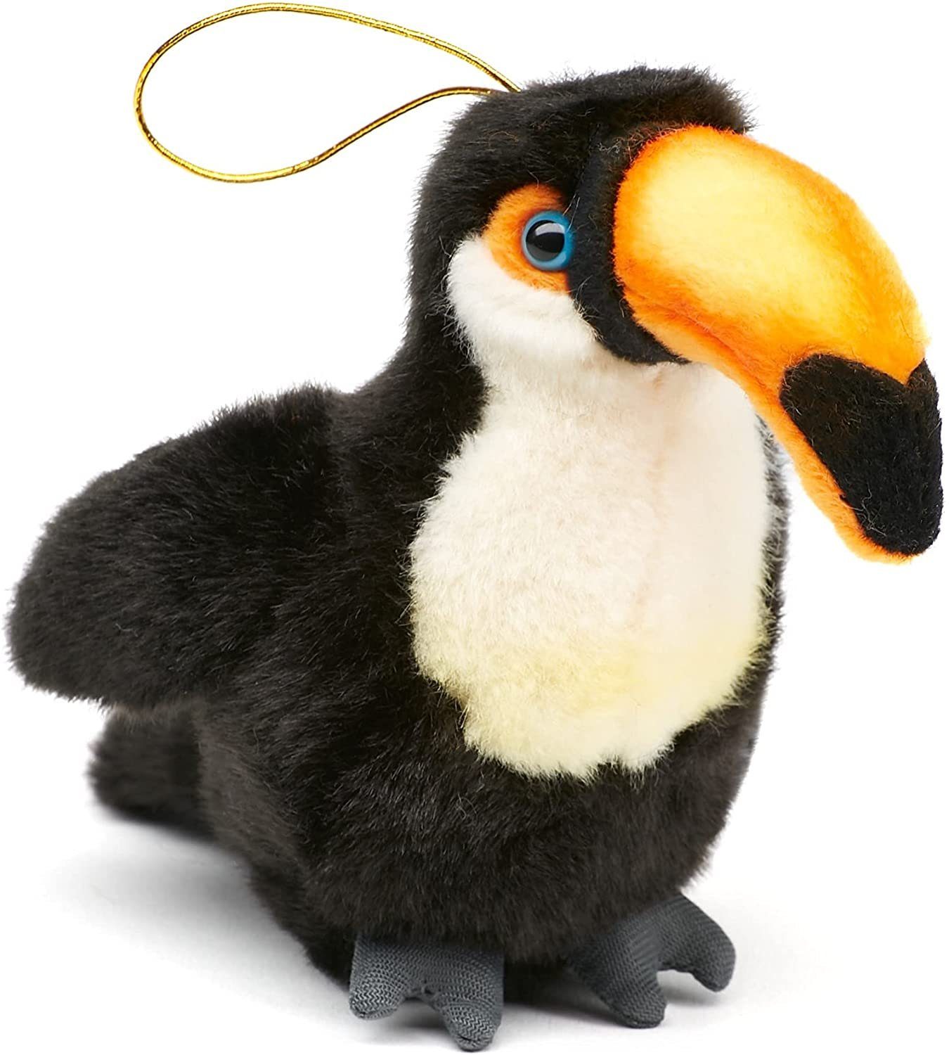 Tukan, Uni-Toys % Schlaufe Plüschtier, zu recyceltes - - cm elastischer 100 mit Füllmaterial 13 Plüsch-Vogel Kuscheltier -
