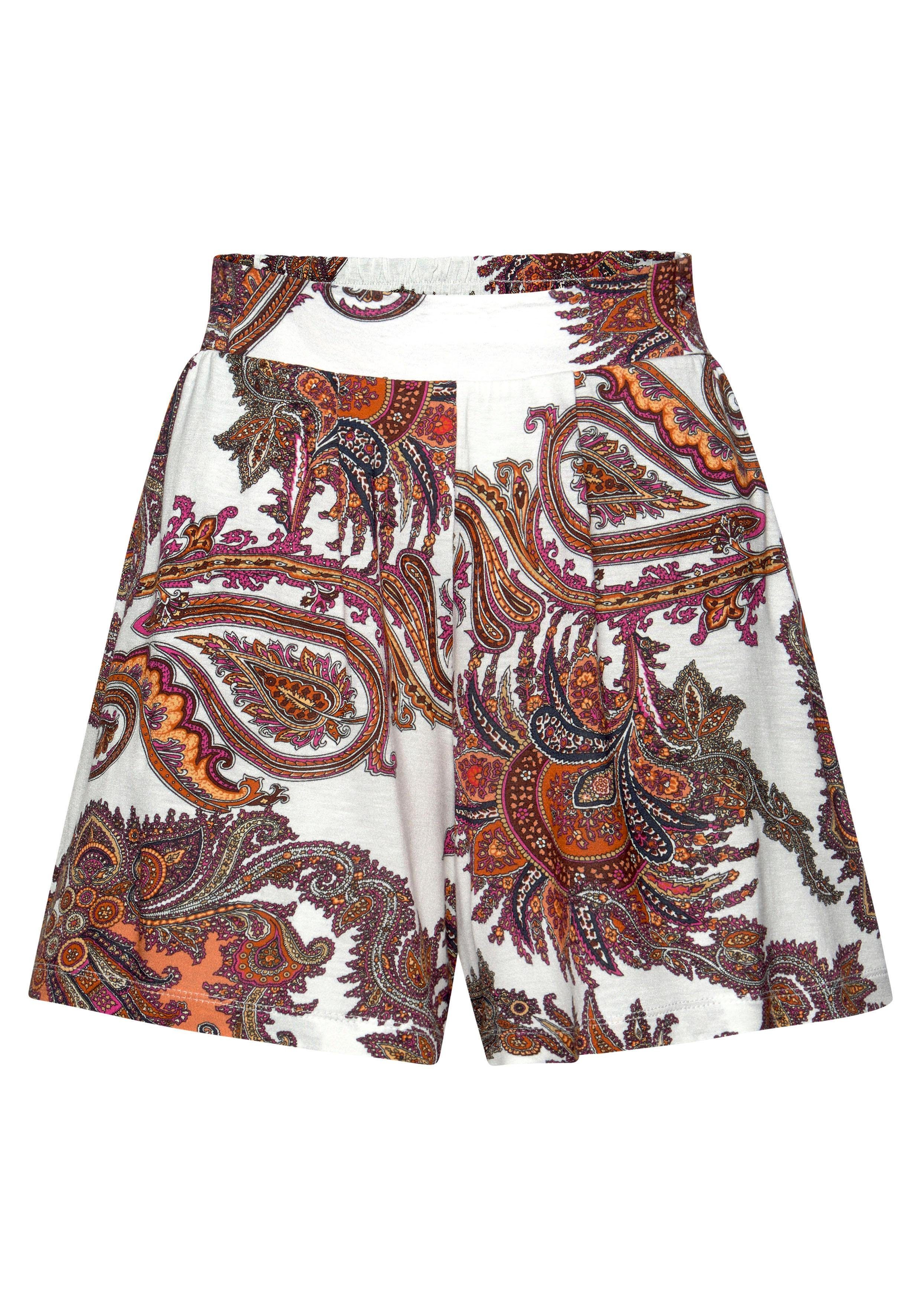 LASCANA Strandshorts aus luftig-leichter Viskose mit Bindeband, elastischer Bund, kurze Hose, Sommerhose, Schlupfhose