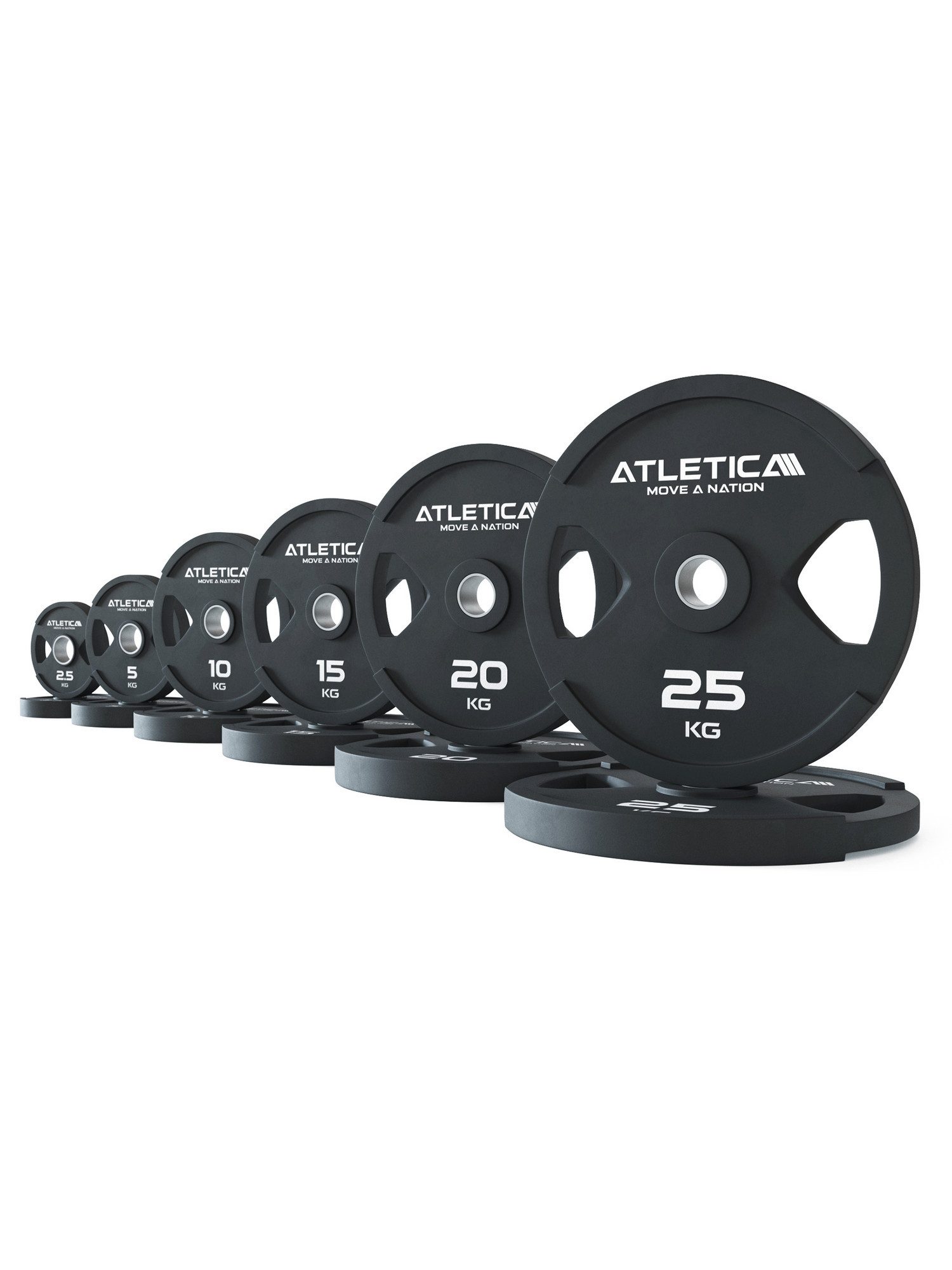 Hantelscheiben Dual-Gripper Hantelscheiben Set, 155 kg
