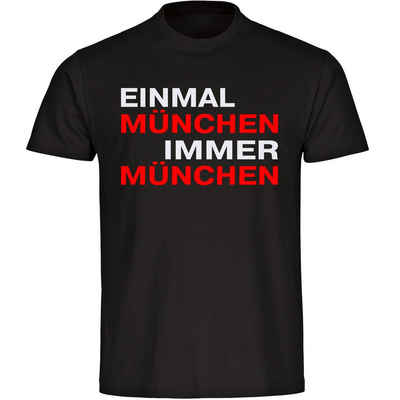 multifanshop T-Shirt Herren München rot - Einmal Immer - Männer