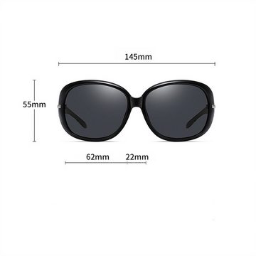 RefinedFlare Sonnenbrille Polarisierte Retro-Brille für Damen mit elegantem, übergroßem Rahmen (1-St)