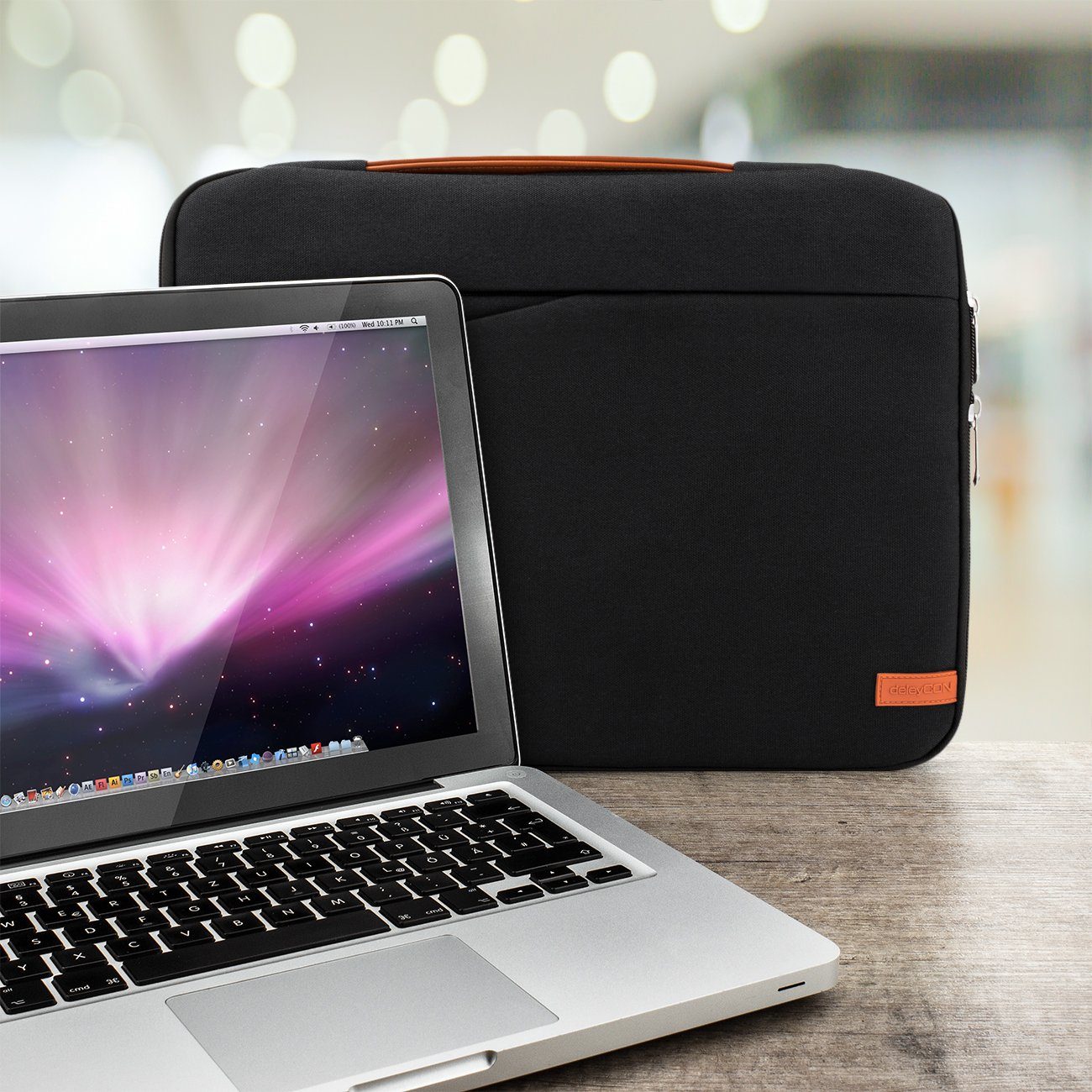 deleyCON Businesstasche Zoll Tasche Laptop MAC bis Netbook (39,6cm) Notebook deleyCON 15,6“