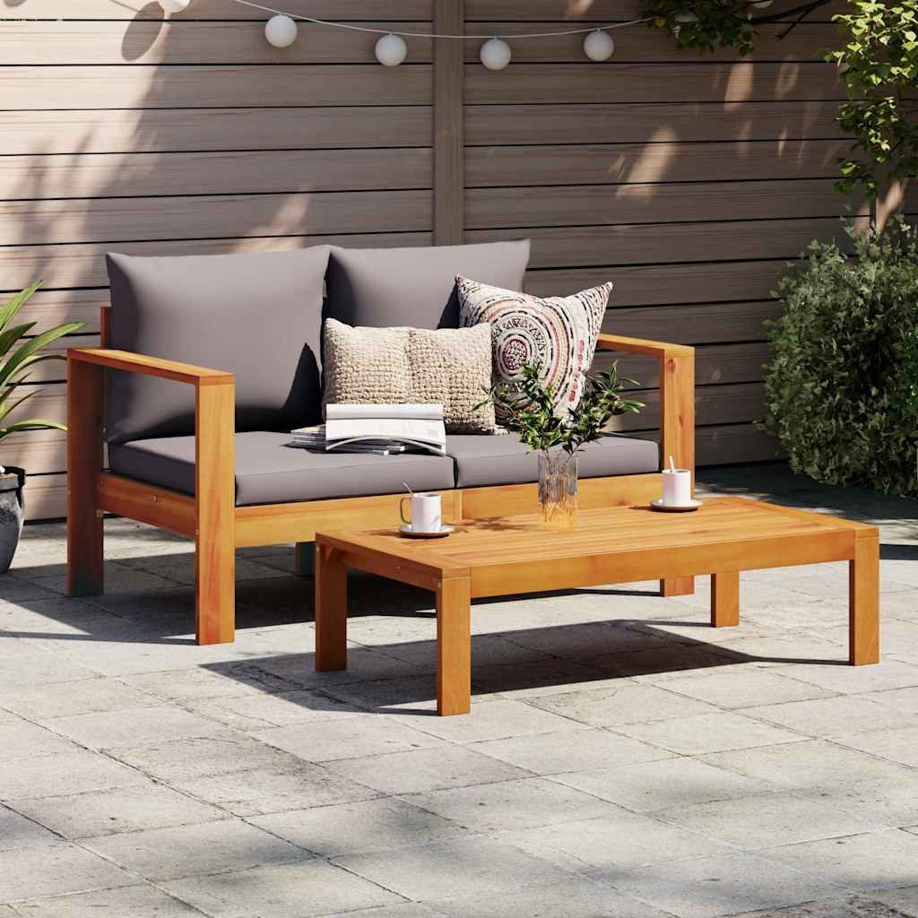 vidaXL Sofaelement Gartensofa mit Kissen 2-Sitzer günstig online kaufen