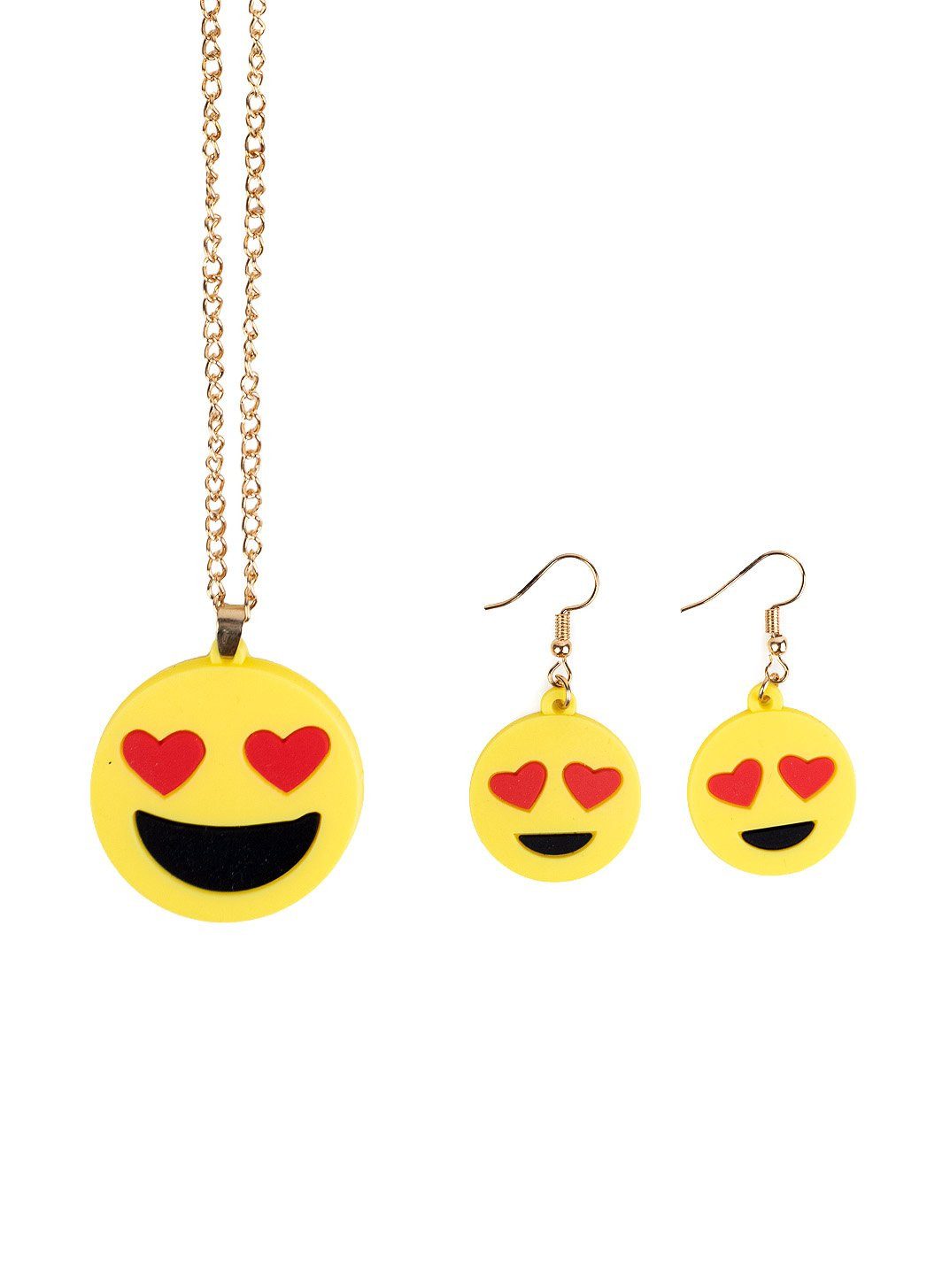 Metamorph Ohrring und Ketten Set Smiley Schmuckset, Halskette und Ohrringe günstig online kaufen