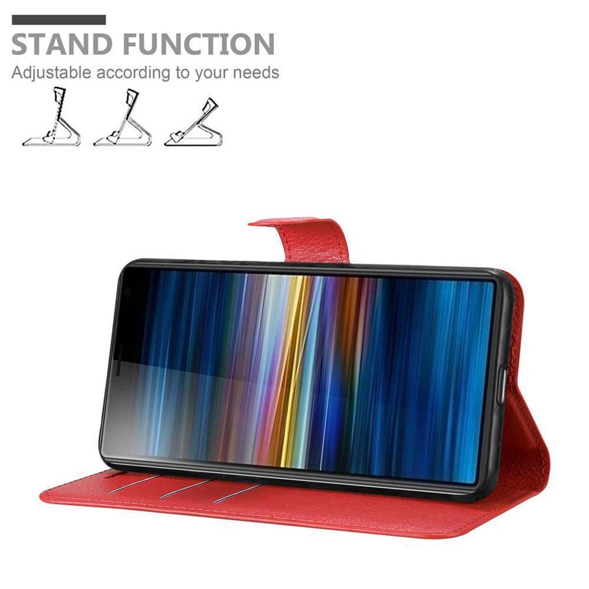 Cadorabo Handyhülle für Sony Xperia L3 Hülle Sony Xperia L3, Hülle Schutzhülle mit Standfunktion, Kartenfach und Magnetverschluss