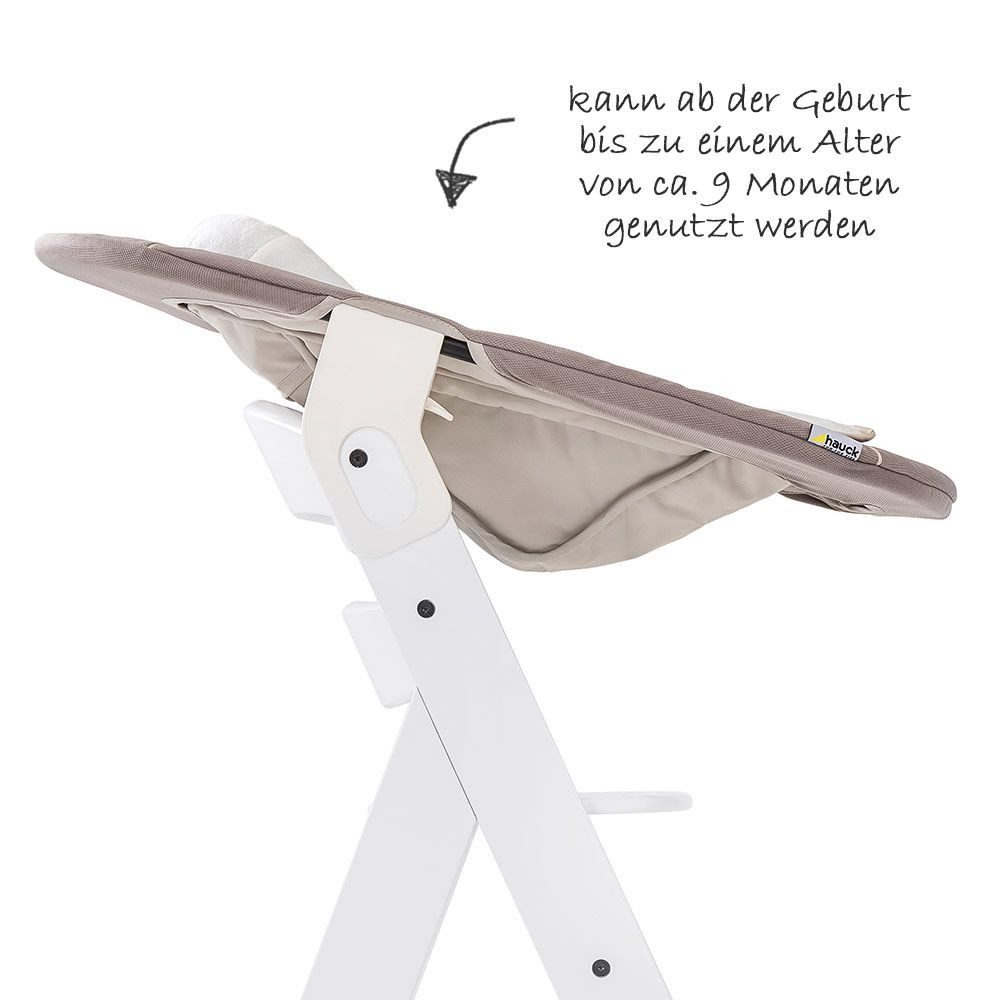 Hauck Hochstuhltablett Bouncer 2in1 - Stretch Beige, Polyester – Bild 4 von 5