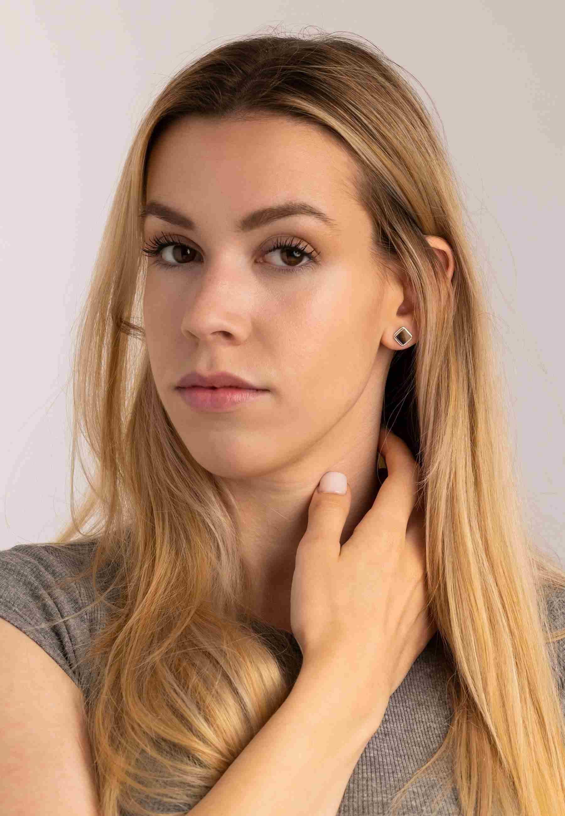 mantraroma Paar Ohrstecker SARALA eckig klein günstig online kaufen