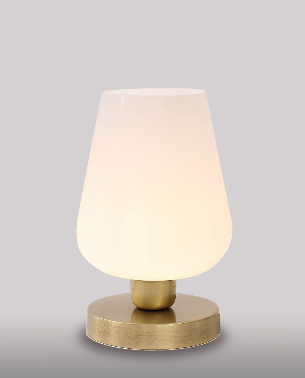 Licht-Erlebnisse Tischleuchte »TALIS«, Tischlampe Glas Echt-Messing in Weiß  Bronze Handarbeit Schlafzimmer online kaufen | OTTO