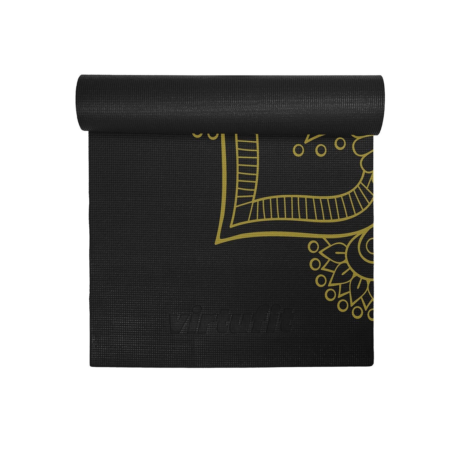 VirtuFit Yogamatte VirtuFit Premium Yogamat 183 x 61 x 0,4 cm Schwarz Mandala