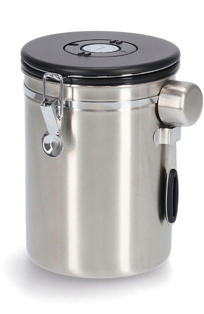 Zeller Present Kaffeedose, Edelstahl, Kunststoff, (1-tlg), mit Datumsanzeige, Löffel