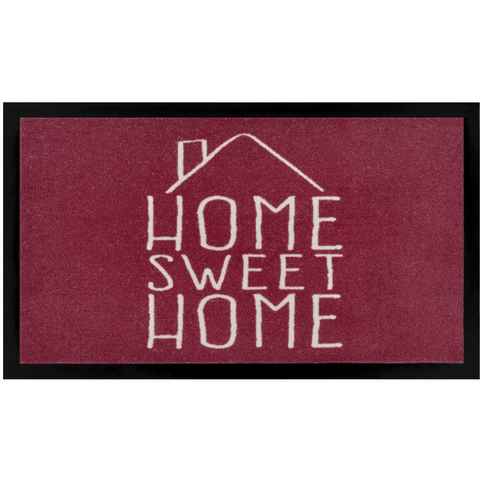 Fußmatte Sweet Home, HANSE Home, rechteckig, Höhe: 5 mm, mit Spruch, Schrift Design, waschbar, Robust, Pflegeleicht, Rutschfest