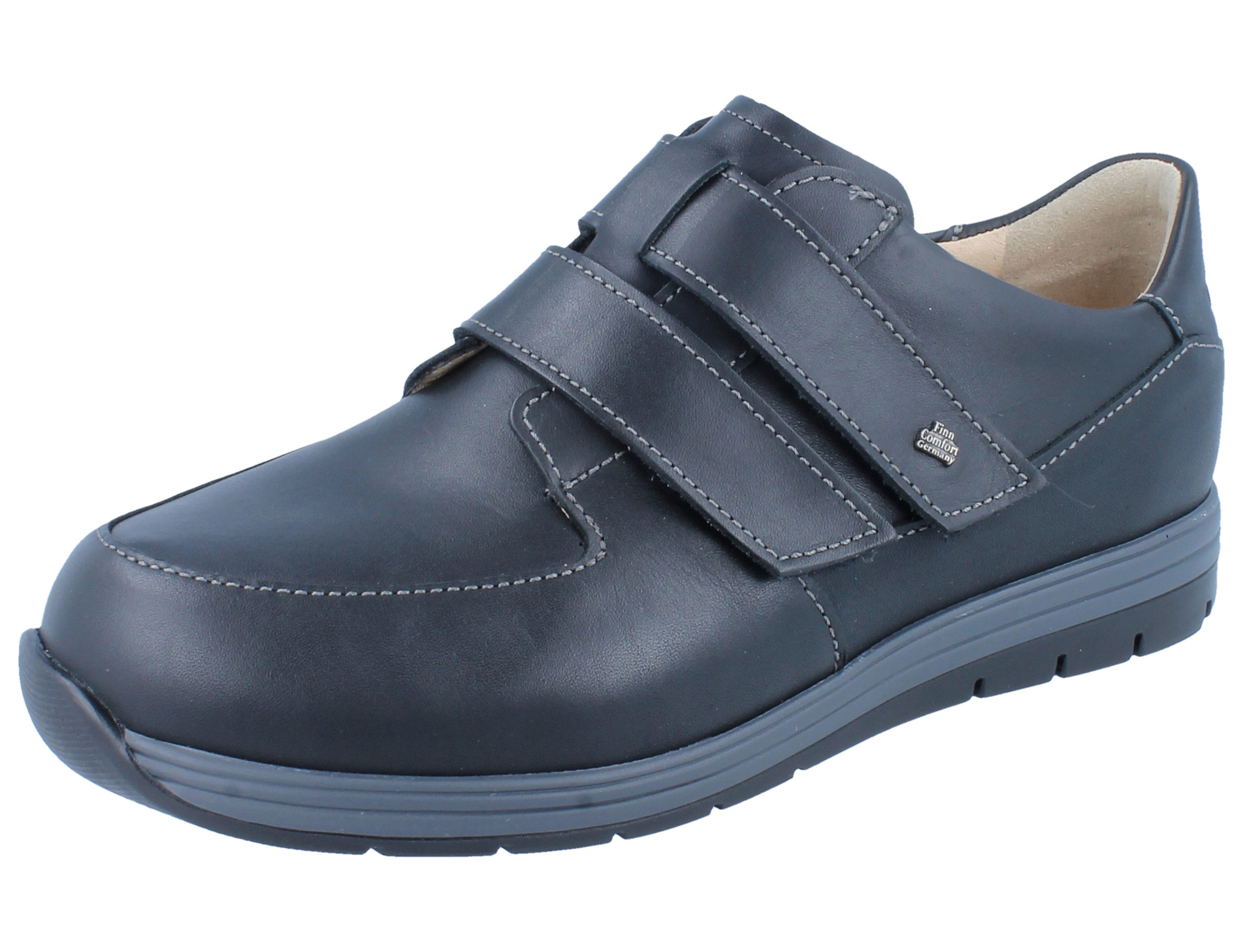 FINN COMFORT Nasca Herren Kletthalbschuhe schwarz Glattleder - Größe: Schnürschuh