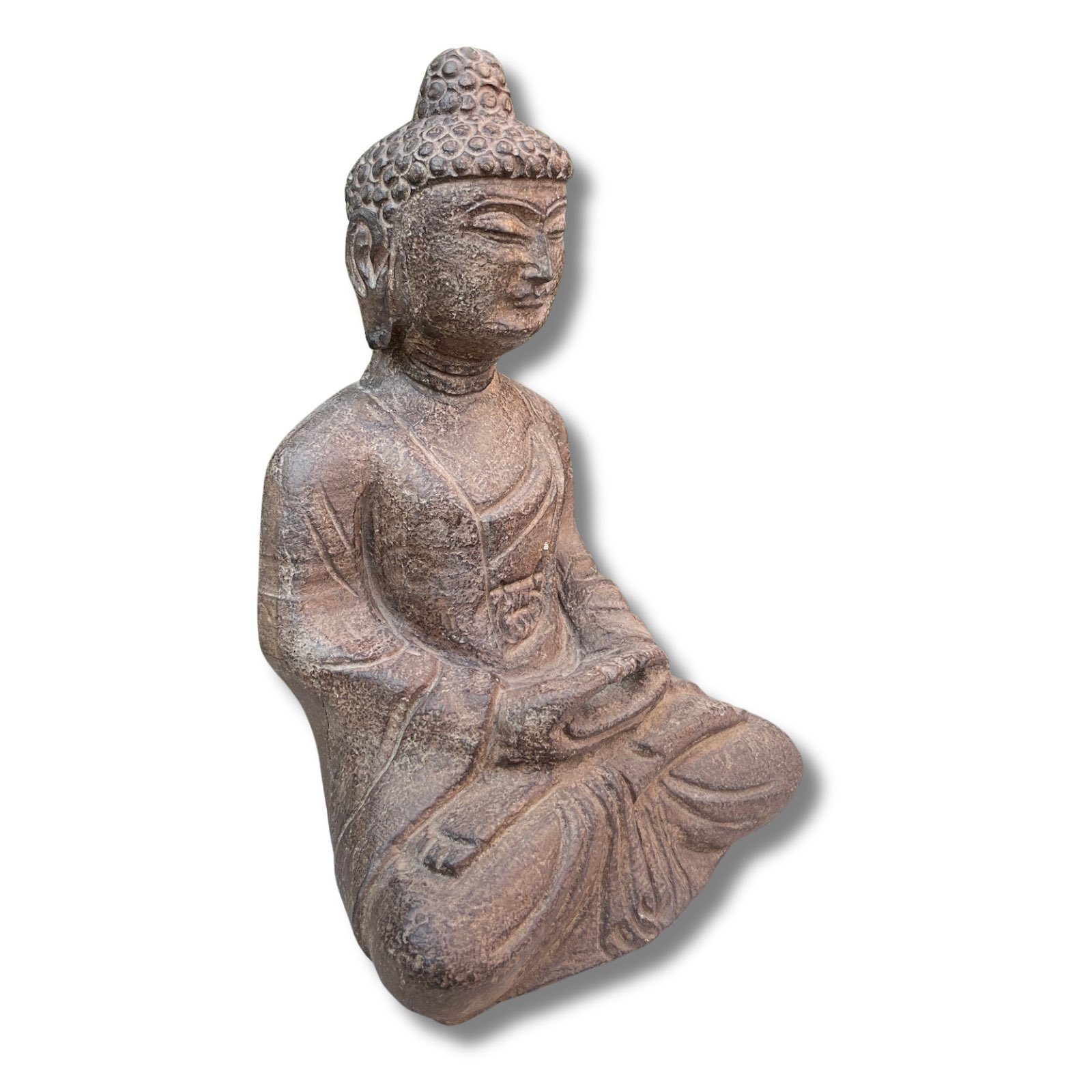 Asien LifeStyle Gartenfigur Buddha Garten Meditation Stein Figur Tibet China Naturstein | Figuren