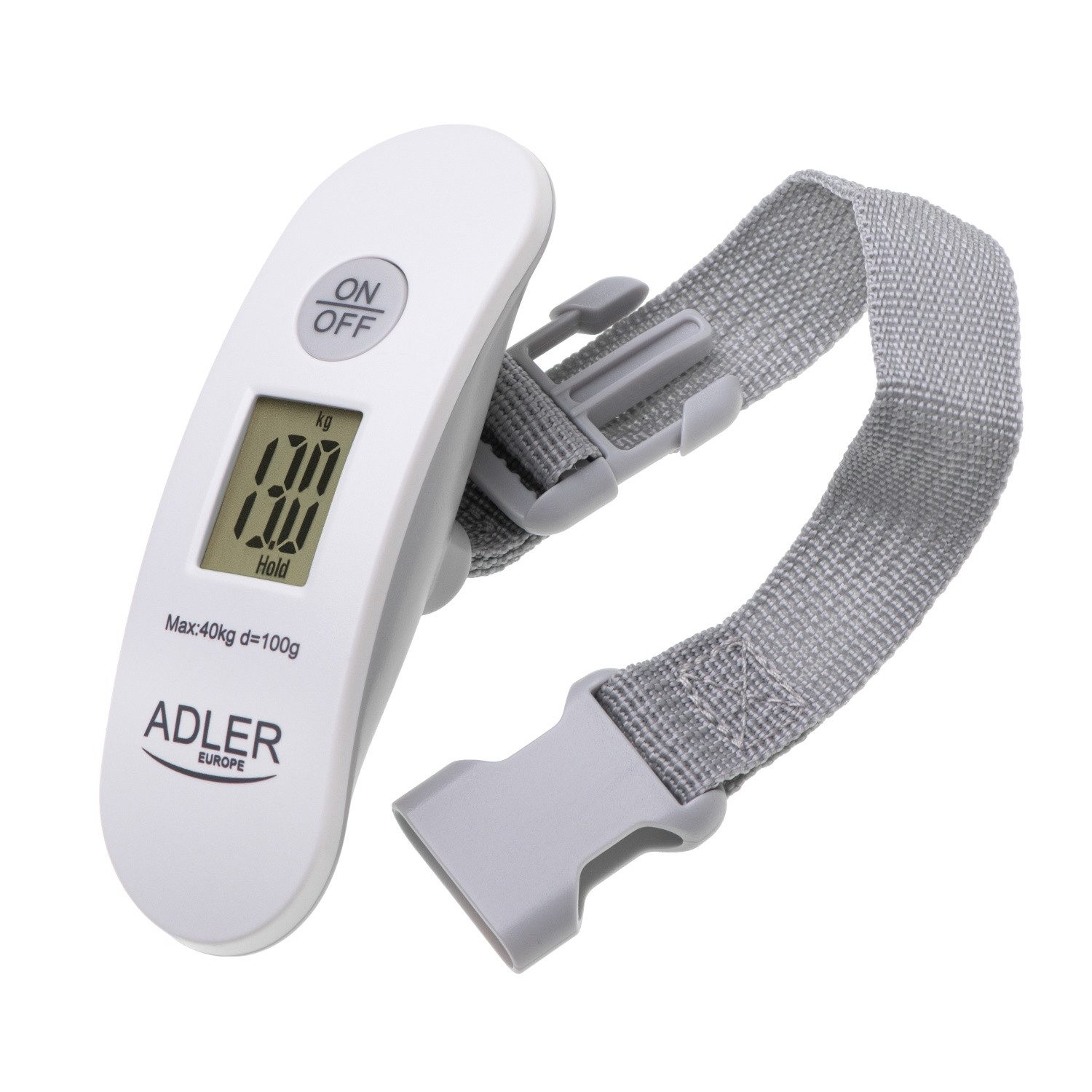 Adler Kofferwaage Reisegepäckwaage 40 kg mit LCD-Display & Tara-Funktion, Tragkraft 40 kg, (1-tlg), bis 40 kg