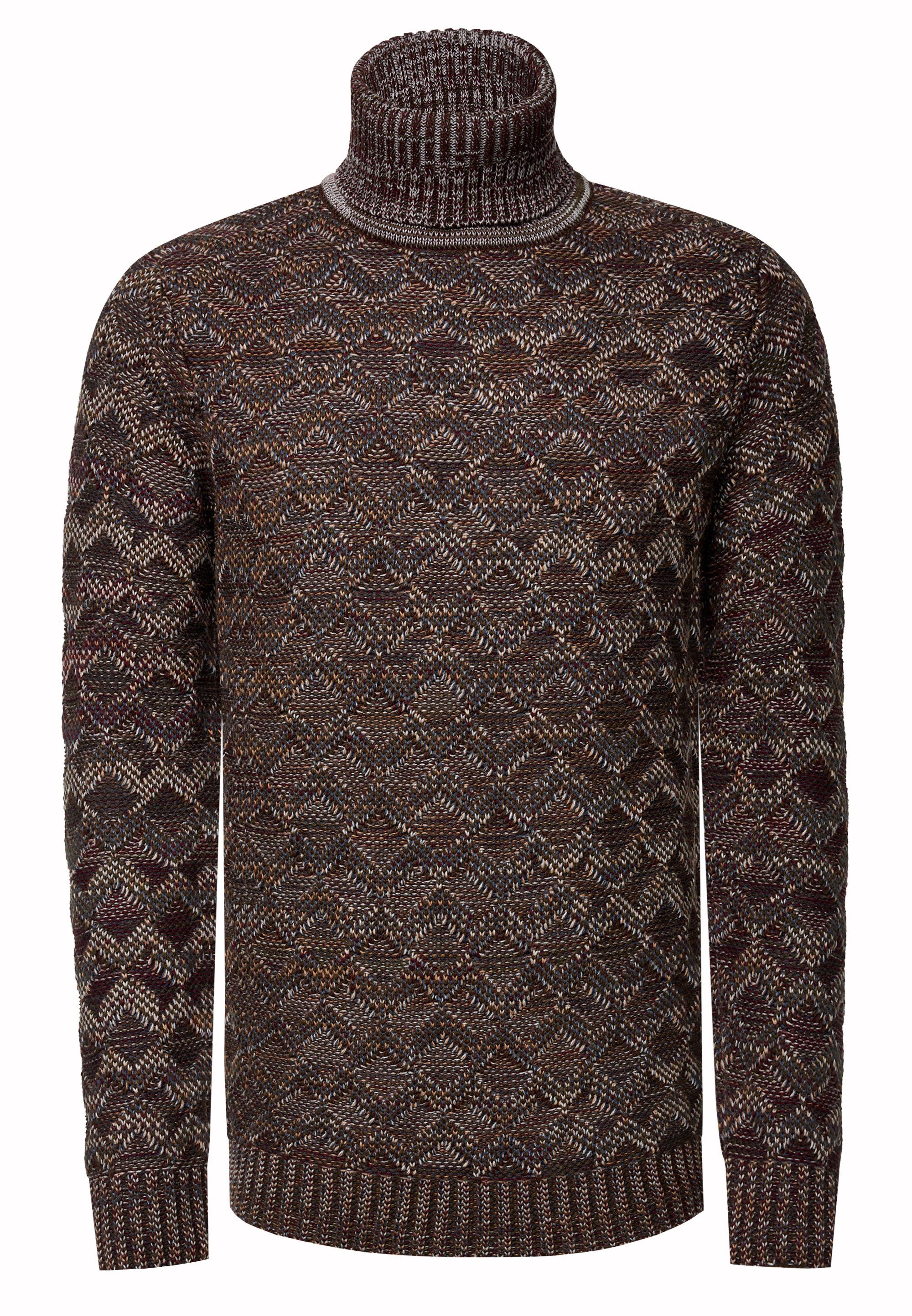 Rusty Neal Strickpullover mit angesagtem Karo-Design