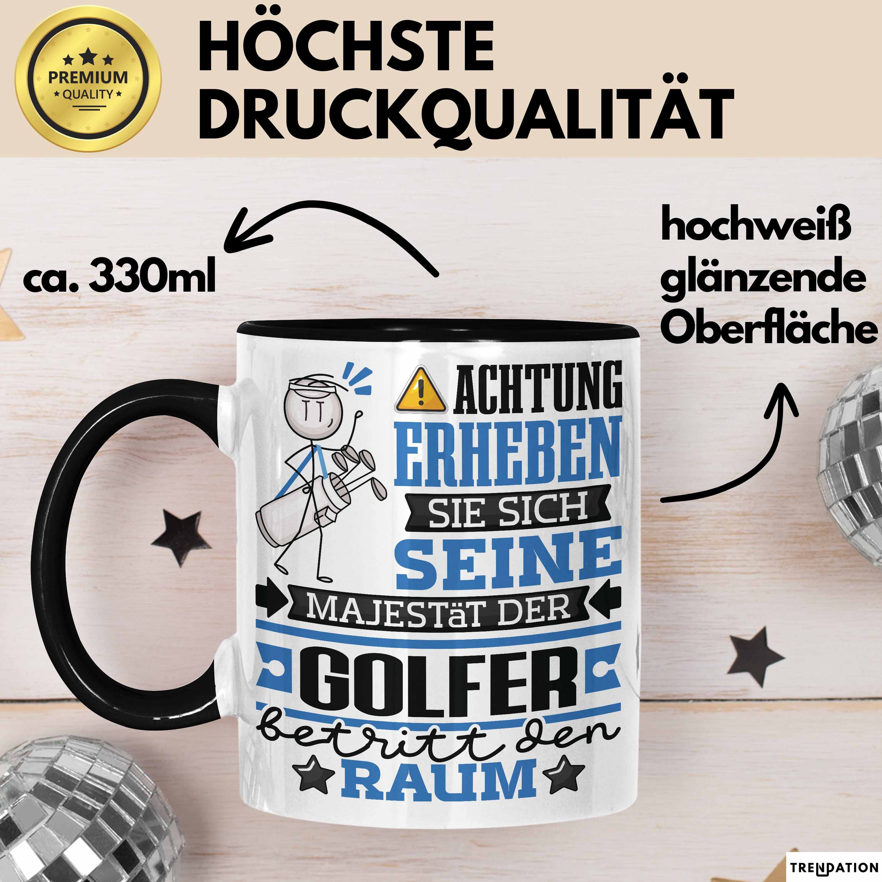 Trendation Tasse Golfer Geschenk Tasse Lustiger Spruch Erheben Sie Sich Der Golfer Betr, Keramik