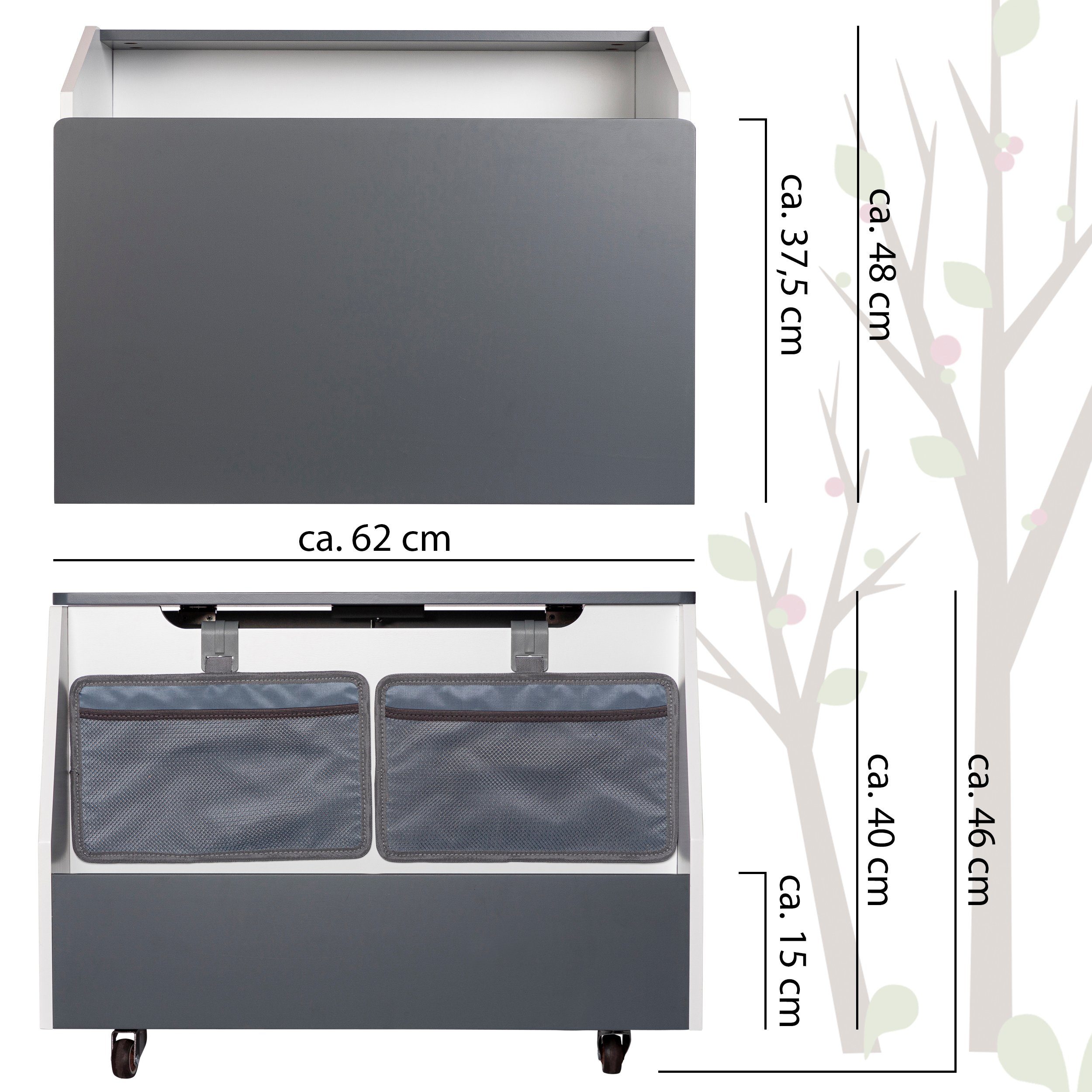 ONVAYA Spielzeugtruhe Spielzeug Truhe, mit Hängetaschen, Spielzeugkiste mit günstig online kaufen