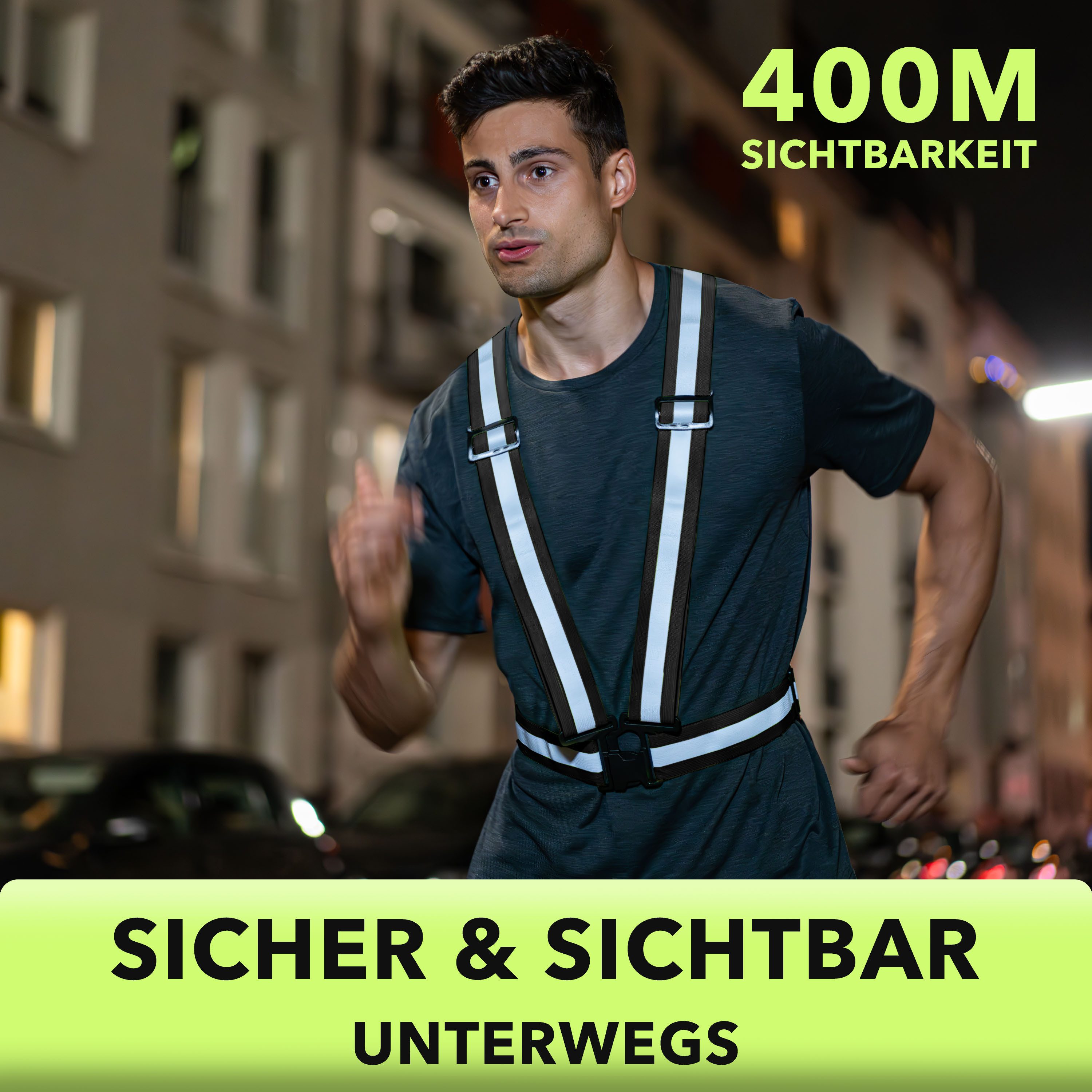 AVANA Warnweste reflektierende Sicherheitsweste einstellbare Reflektorweste Weste Fahrrad, Joggen, für Erwachsene & Jugendliche