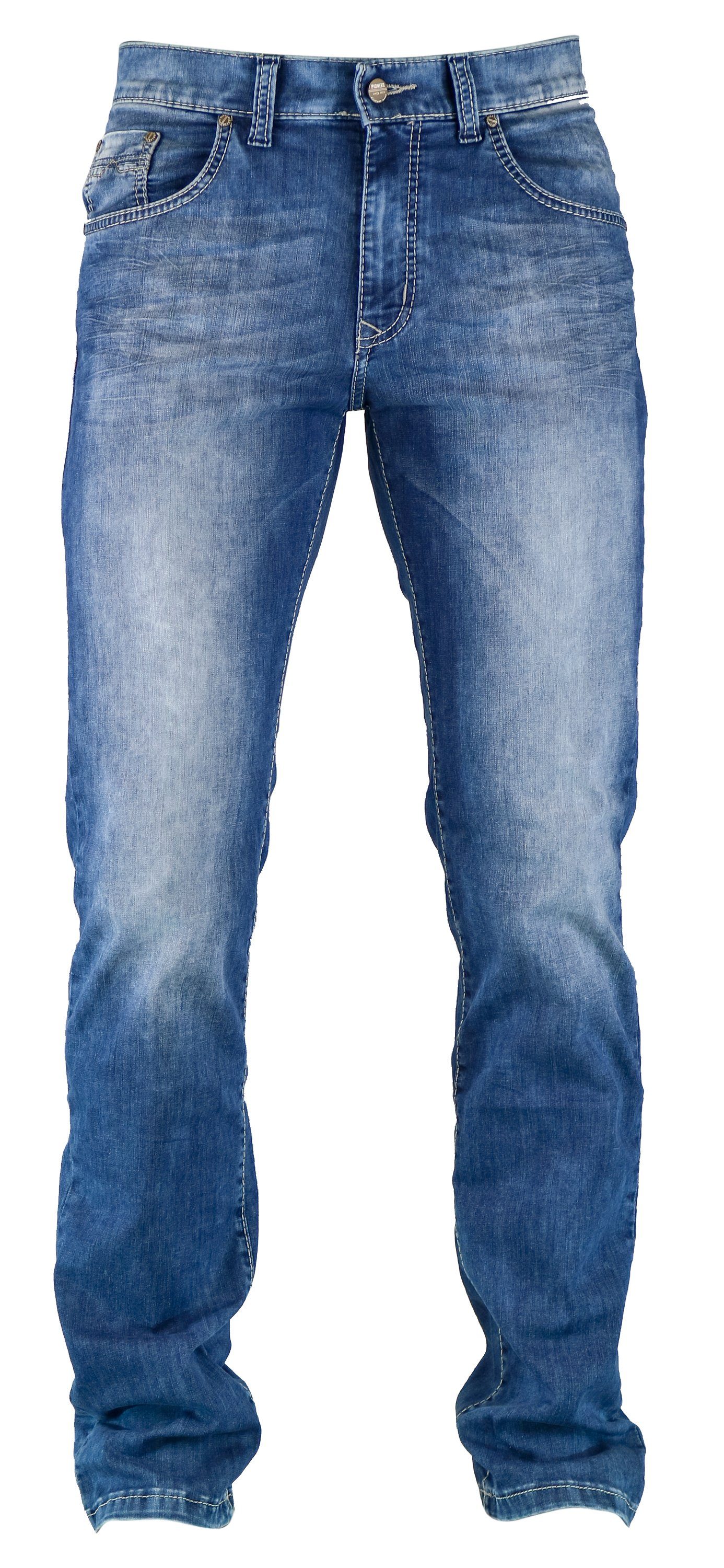 5-Pocket-Jeans used Pioneer 1674 mid Jeans Authentic PIONEER 9766.36 super RANDO - blue