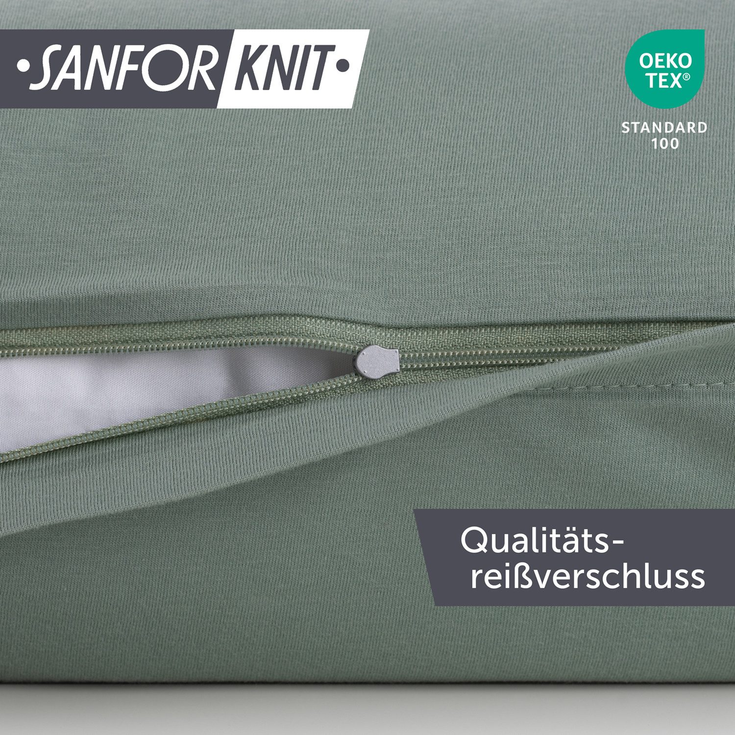 Blumtal Kissenbezug Premium Jersey 2er Set, Oeko-Tex Zertifiziert, (2 Stück), 100% Baumwolle