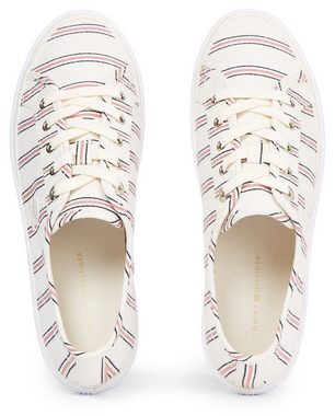 Tommy Hilfiger VULC CANVAS SNEAKER SHIRTING Plateausneaker mit TH-Logo, Freizeitschuh, Halbschuh, Schnürschuh