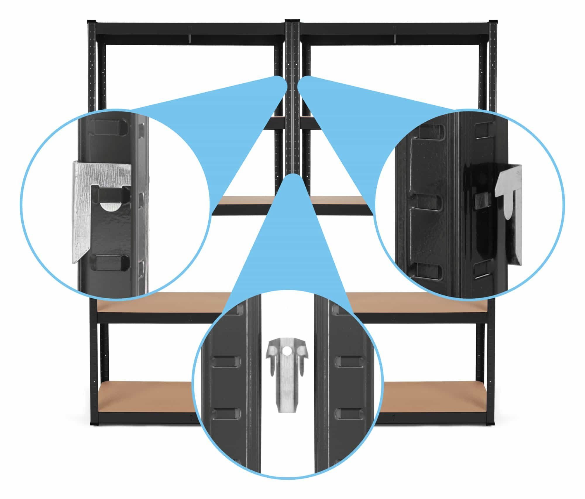 Stagecaptain - HR-175 Heavyrack-Regale Schwerlastregal Verbindungsklammern für Verbindungsklammern