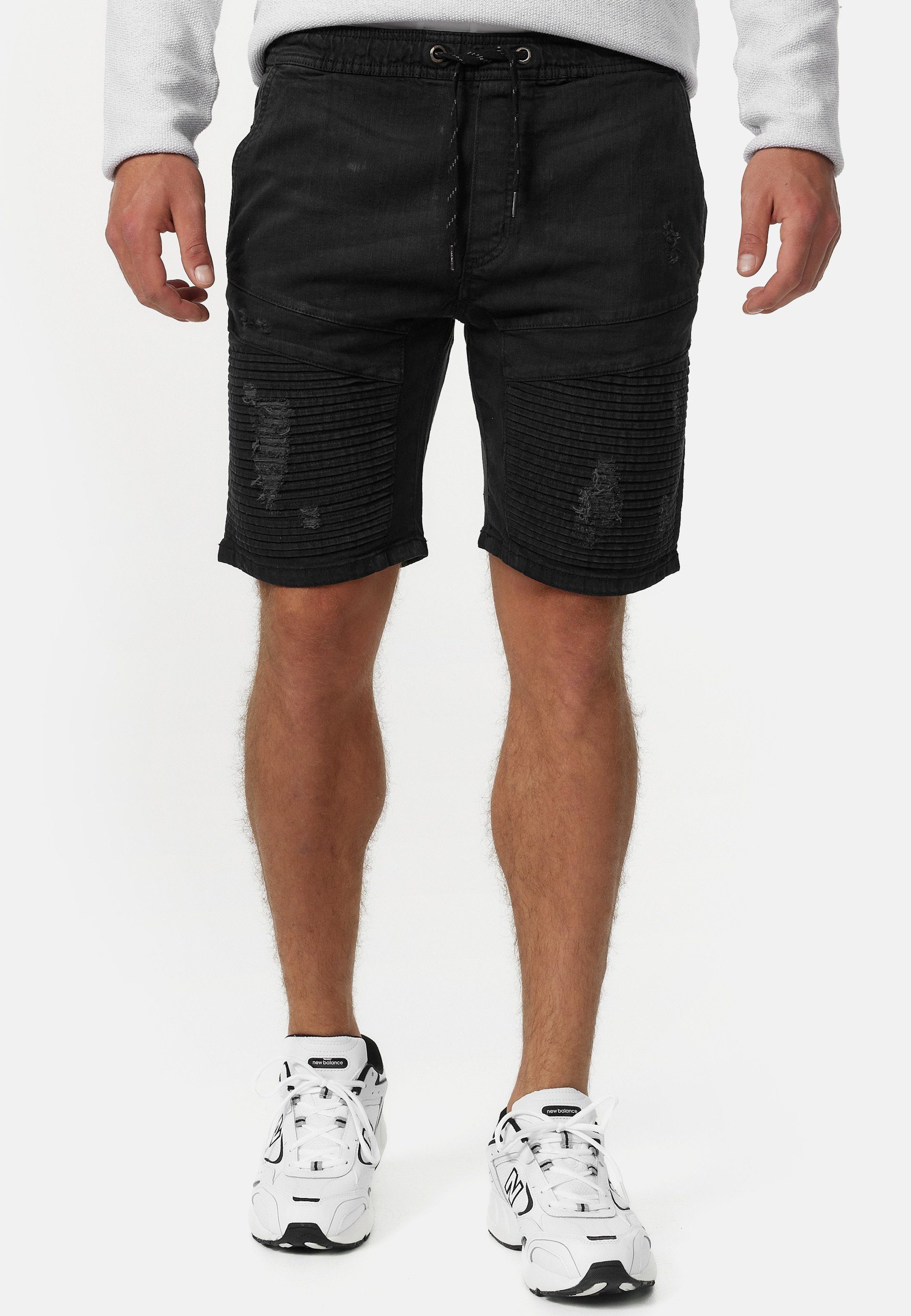 Indicode Jeansshorts Ernest aus elastischer Baumwoll-Qualität günstig online kaufen